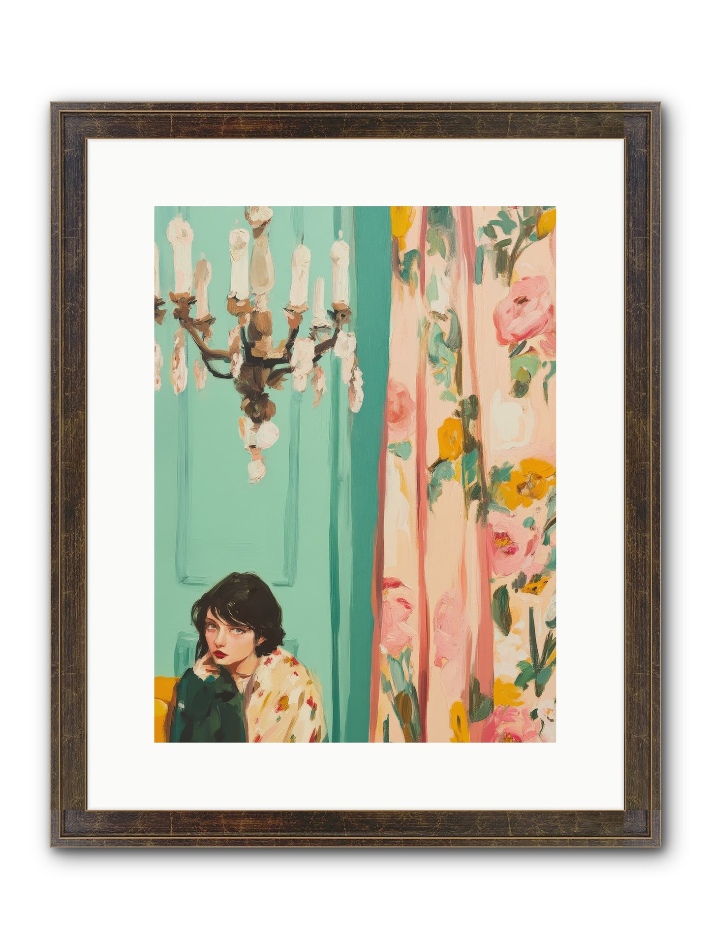 Lavinia Honeysuckle No.1 Framed Print - Slimwoods Black/Gold 12x16