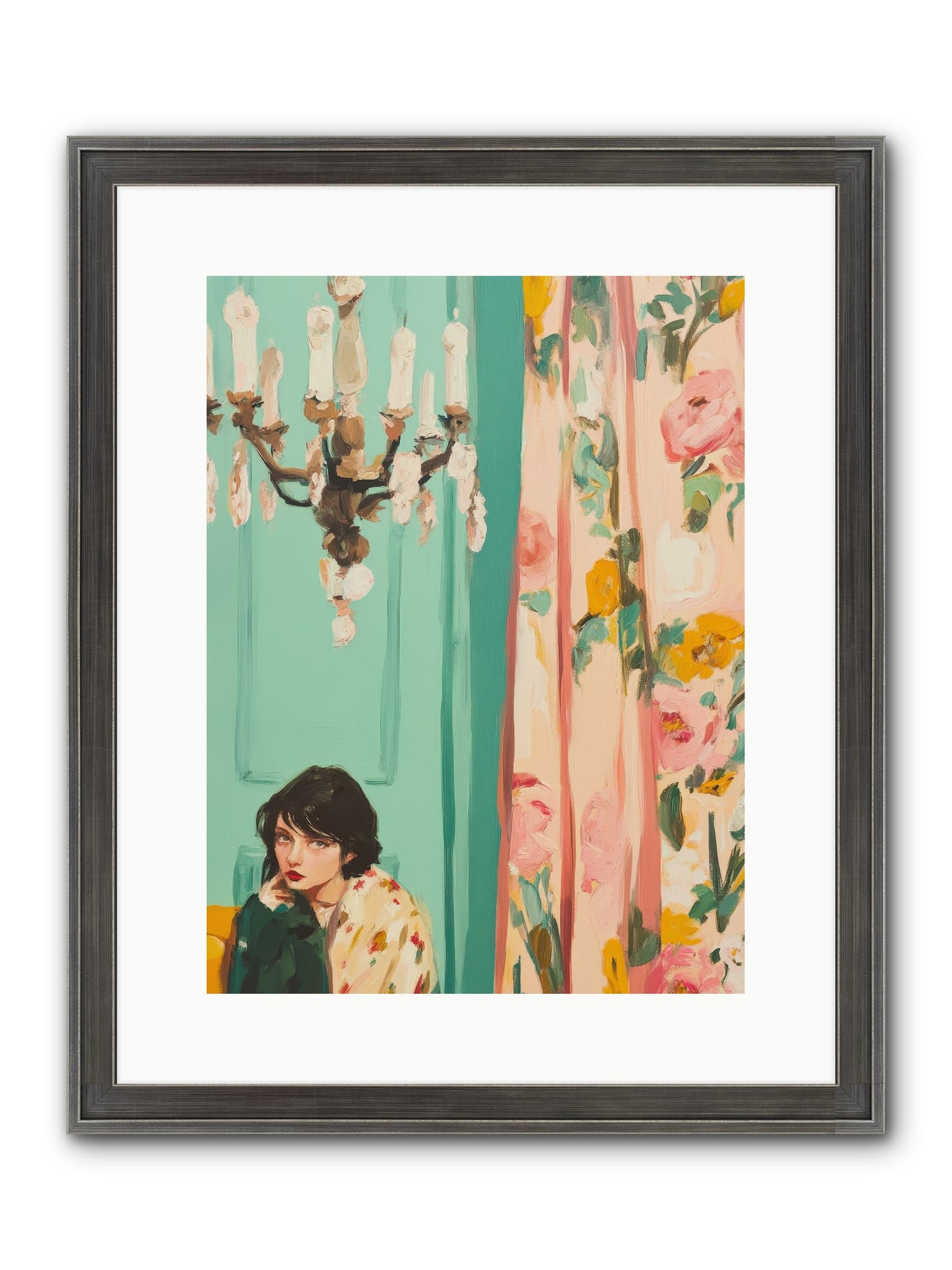 Lavinia Honeysuckle No.1 Framed Print - Slimwoods Black/Silver 12x16