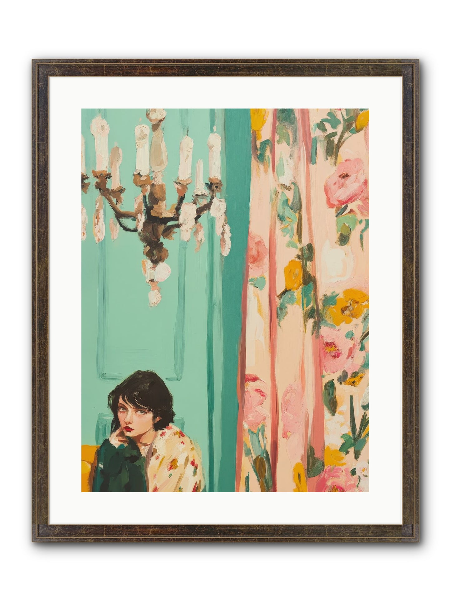 Lavinia Honeysuckle No.1 Framed Print - Slimwoods Black/Gold 18x24