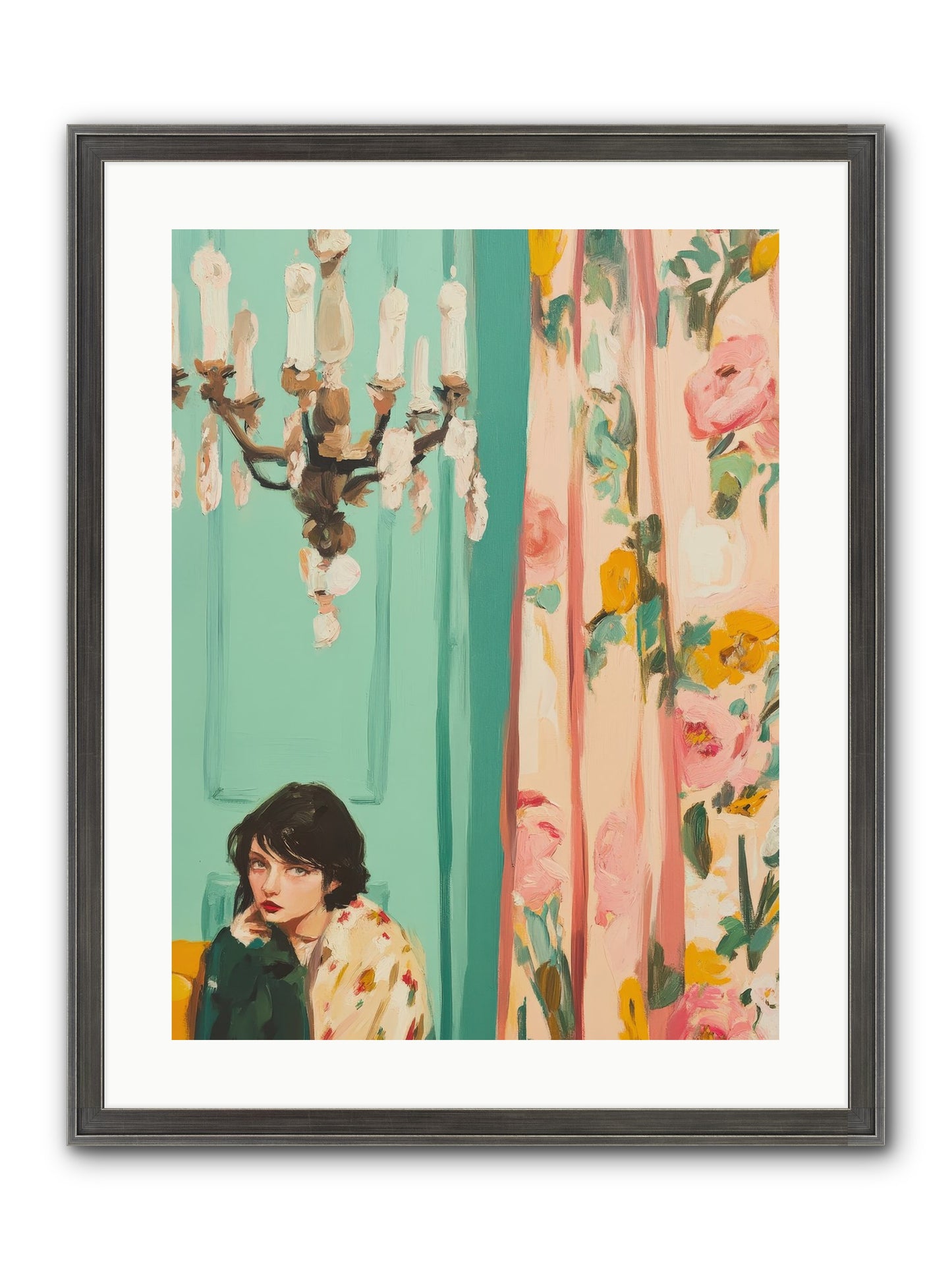 Lavinia Honeysuckle No.1 Framed Print - Slimwoods Black/Silver 18x24