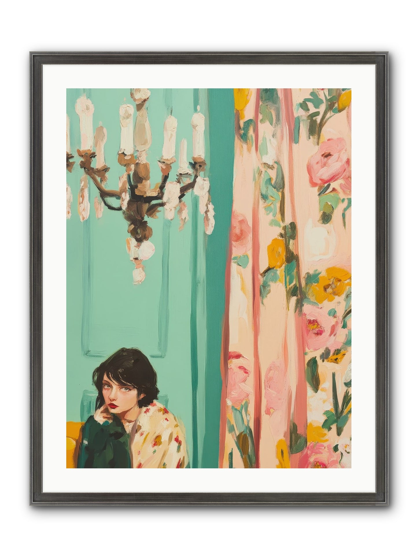 Lavinia Honeysuckle No.1 Framed Print - Slimwoods Black/Silver 24x32