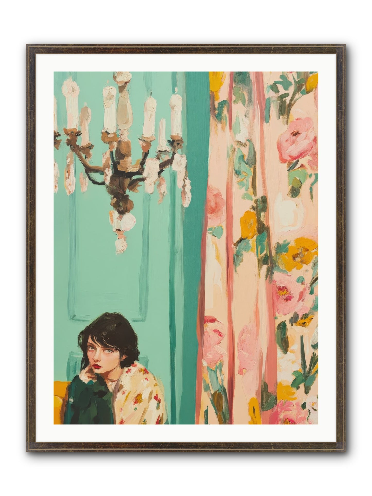 Lavinia Honeysuckle No.1 Framed Print - Slimwoods Black/Gold 30x40