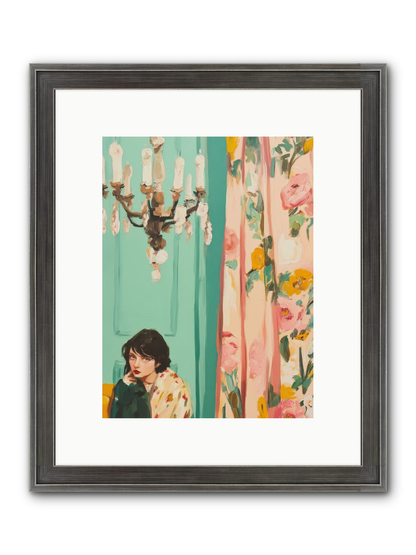 Lavinia Honeysuckle No.1 Framed Print - Slimwoods Black/Silver 9x12