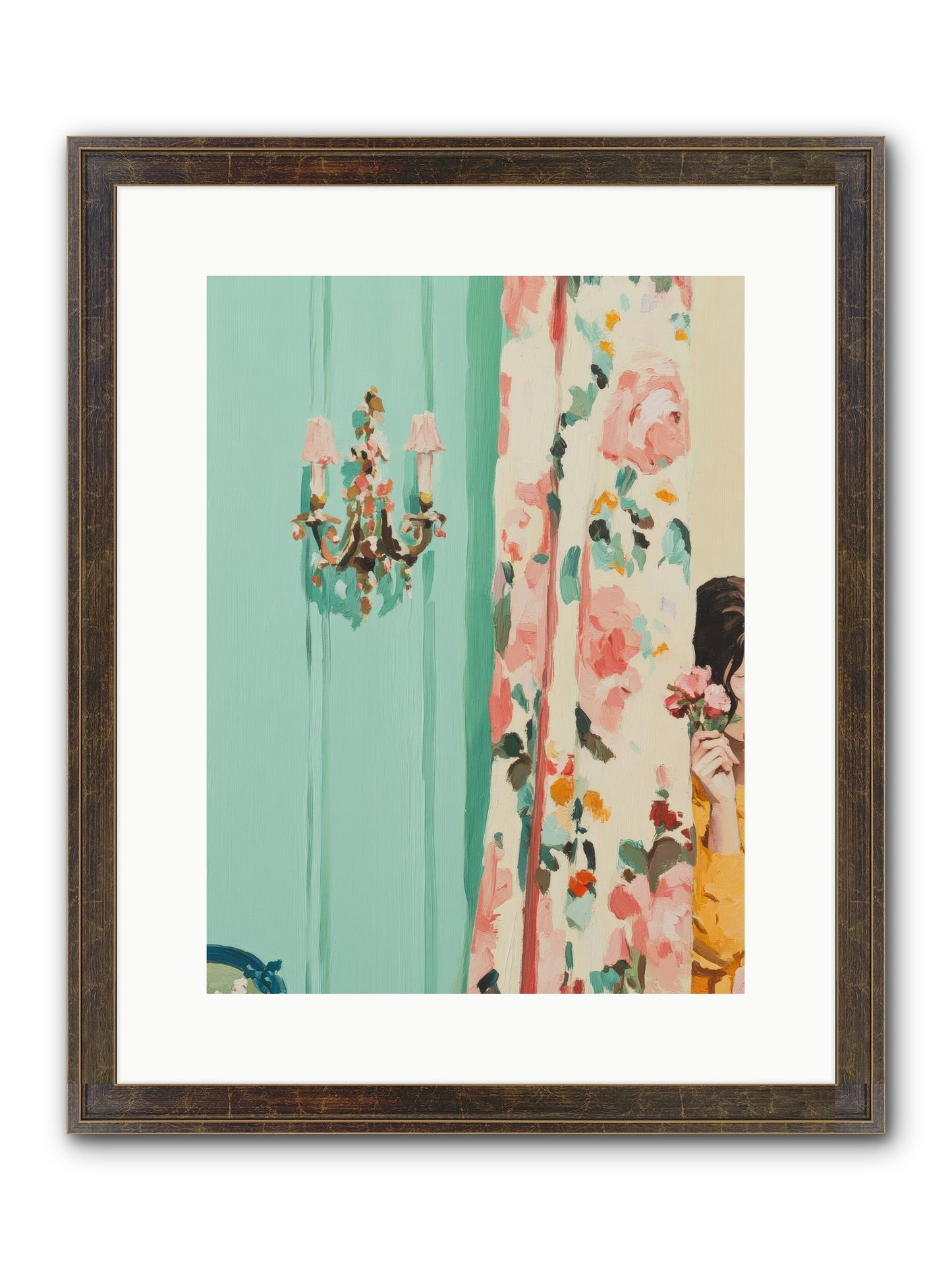 Lavinia Honeysuckle No.2 Framed Print - Slimwoods Black/Gold 12x16