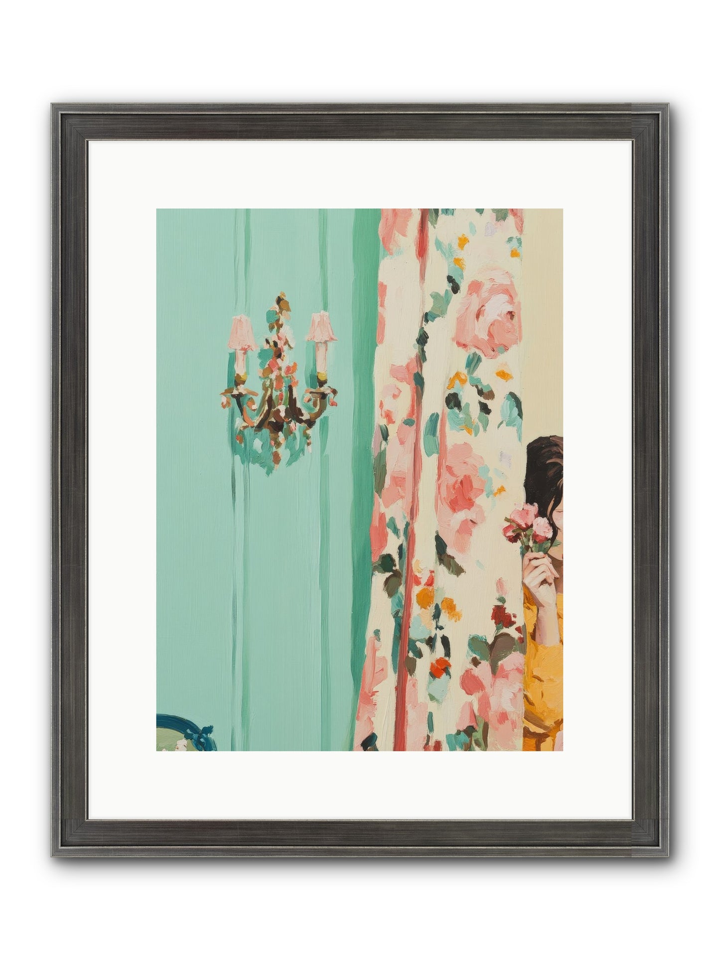 Lavinia Honeysuckle No.2 Framed Print - Slimwoods Black/Silver 12x16