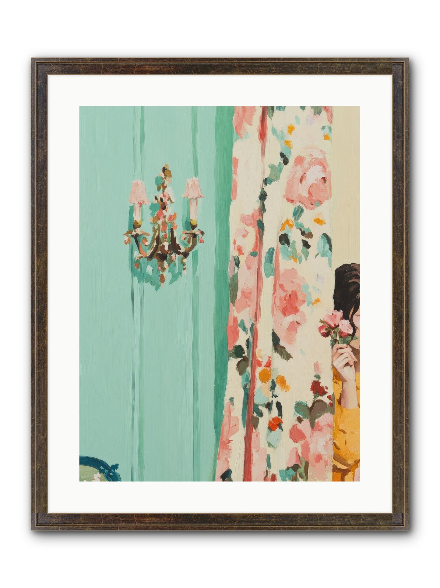 Lavinia Honeysuckle No.2 Framed Print - Slimwoods Black/Gold 18x24