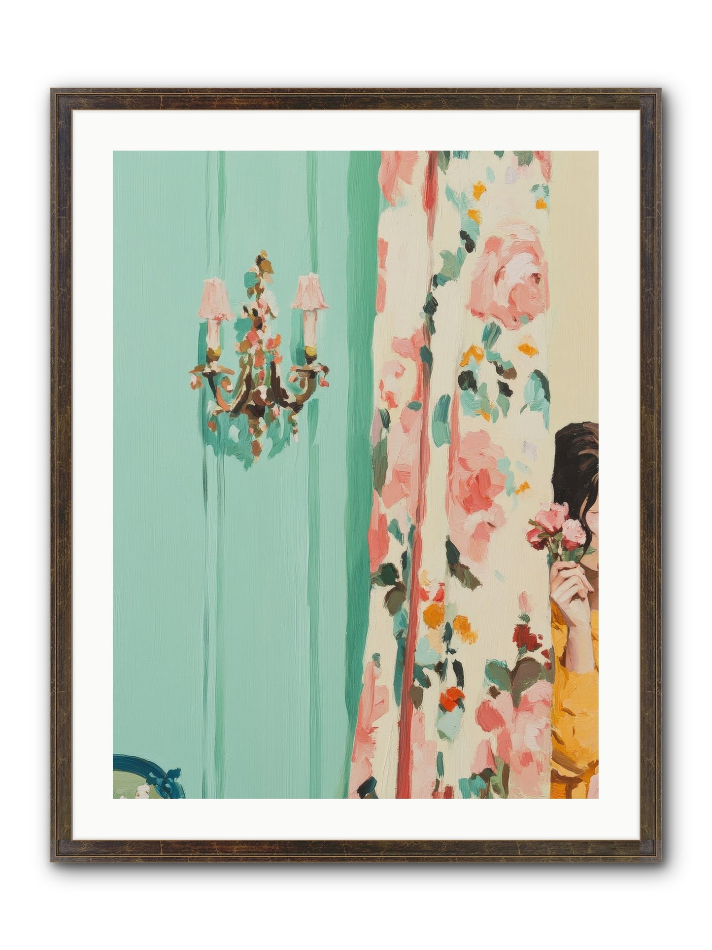 Lavinia Honeysuckle No.2 Framed Print - Slimwoods Black/Gold 24x32