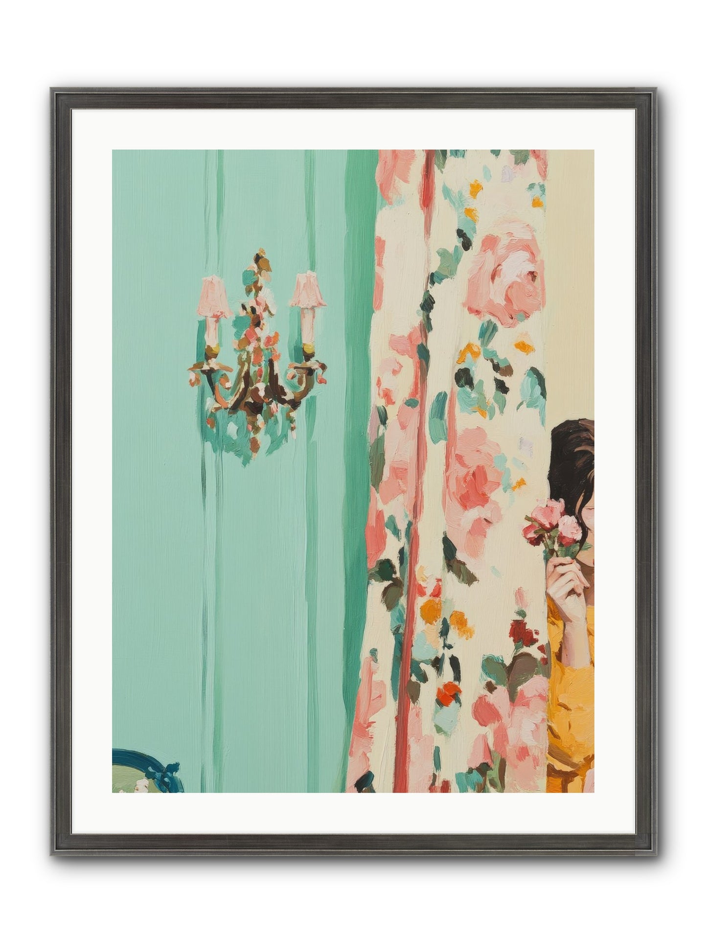 Lavinia Honeysuckle No.2 Framed Print - Slimwoods Black/Silver 24x32