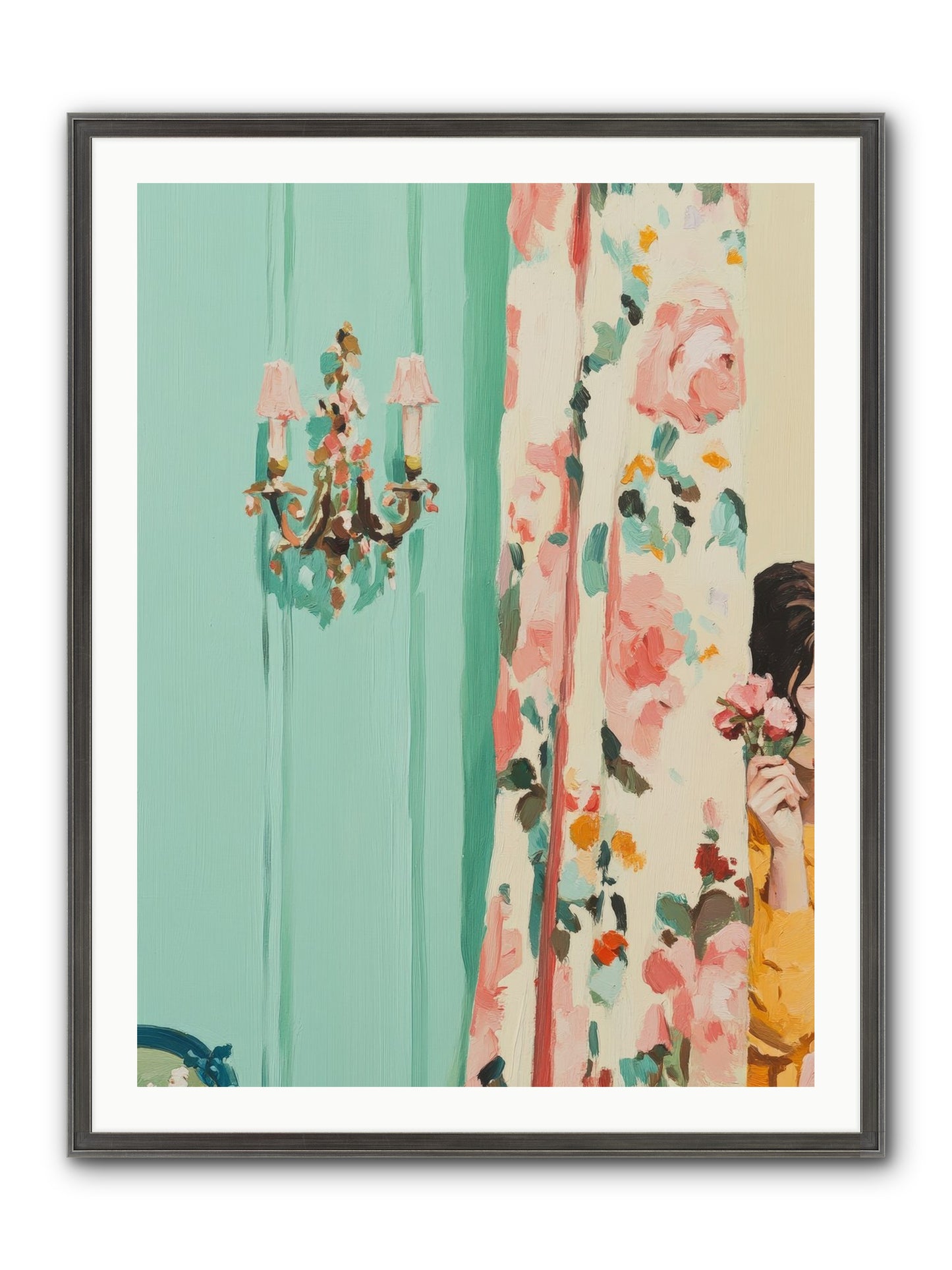 Lavinia Honeysuckle No.2 Framed Print - Slimwoods Black/Silver 30x40