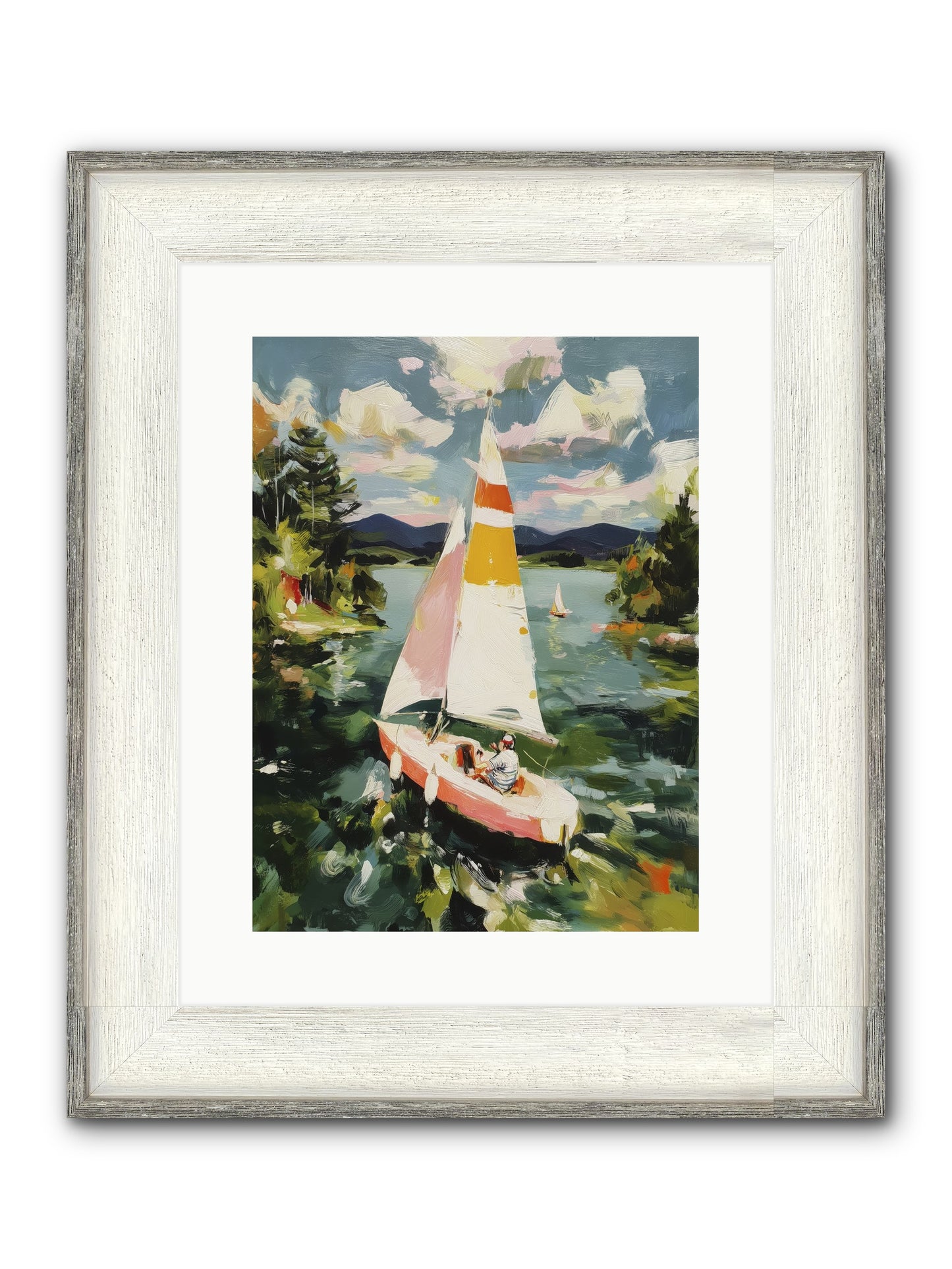 Lazy Day Visions Framed Print - Driftwood White 12x16