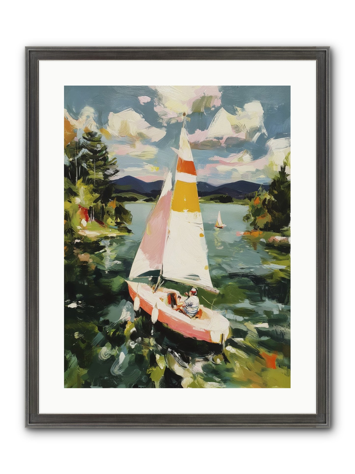 Lazy Day Visions Framed Print - Slimwoods Black/Silver 18x24