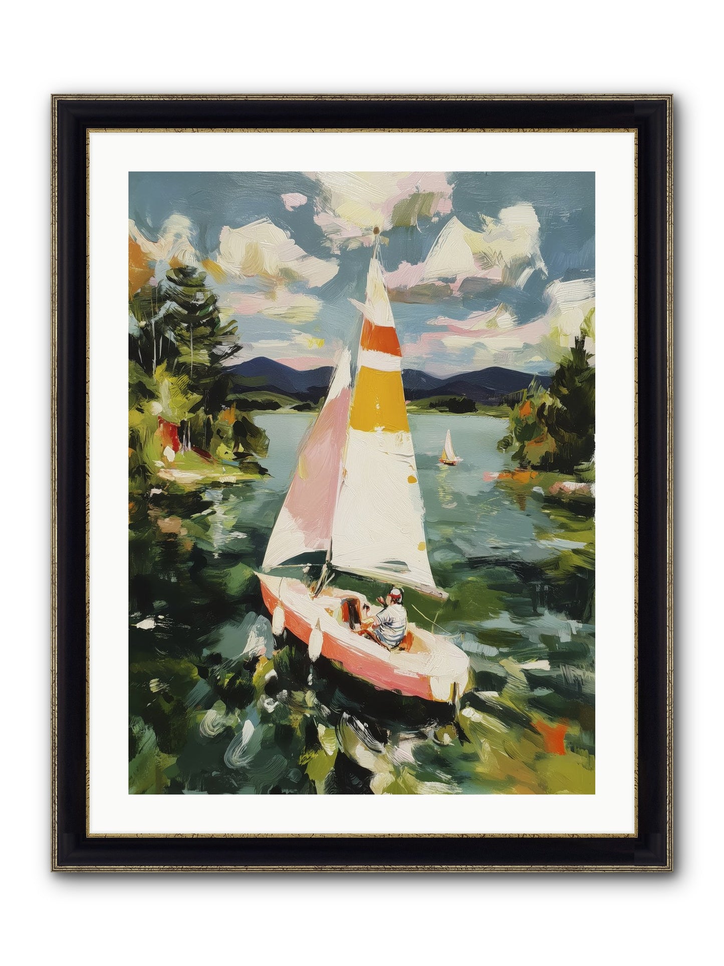 Lazy Day Visions Framed Print - Black & Gold 24x32