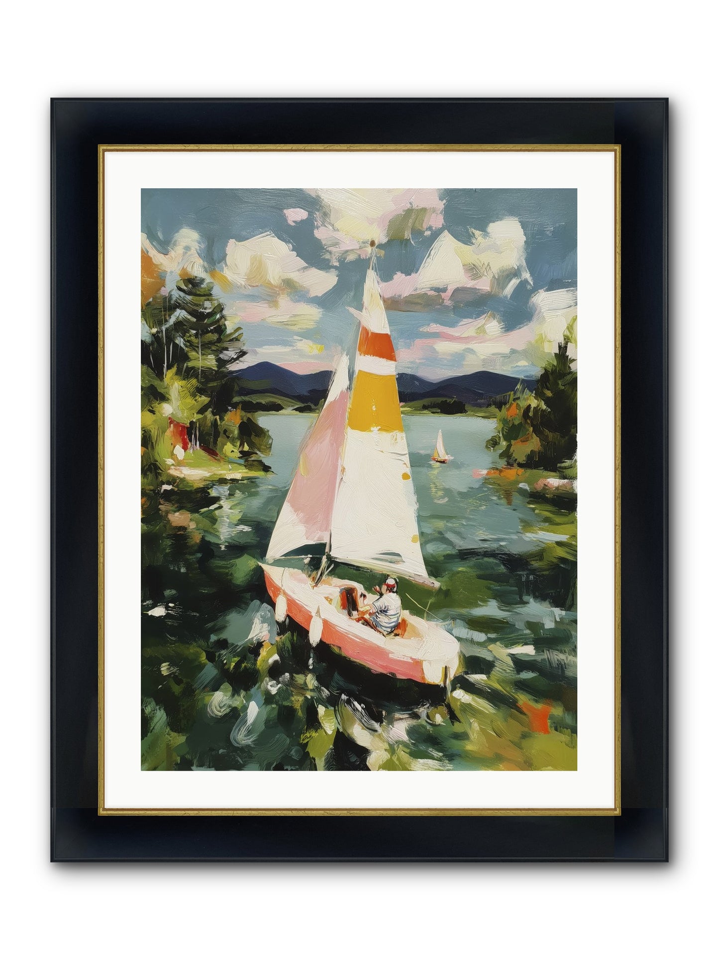 Lazy Day Visions Framed Print - Wide Black w/Gold 24x32