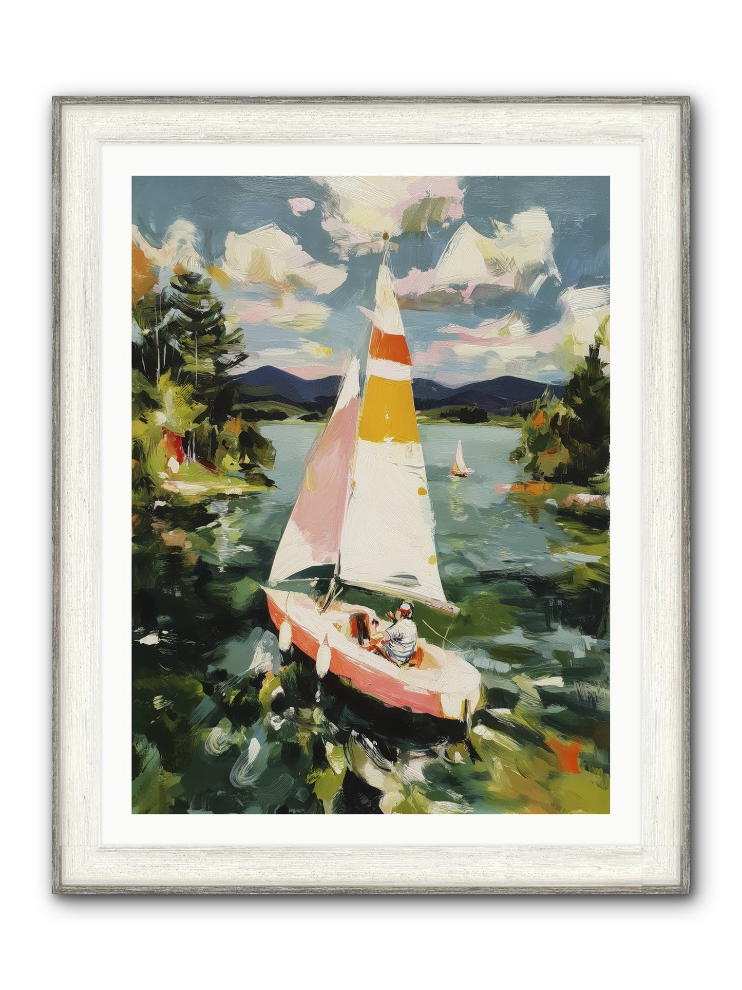 Lazy Day Visions Framed Print - Driftwood White 30x40