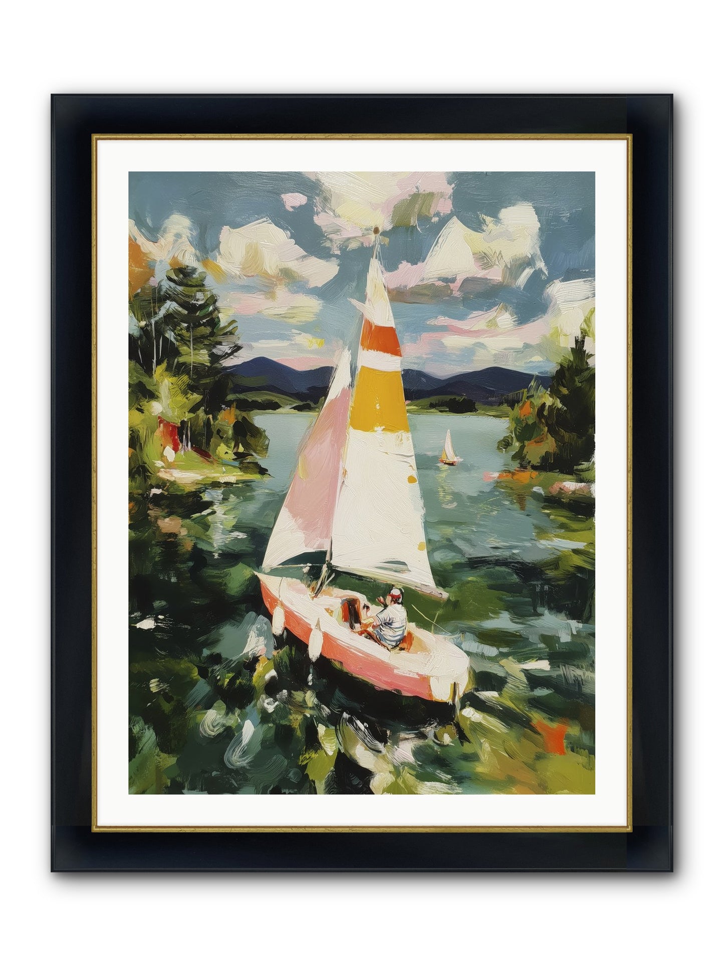 Lazy Day Visions Framed Print - Wide Black w/Gold 30x40