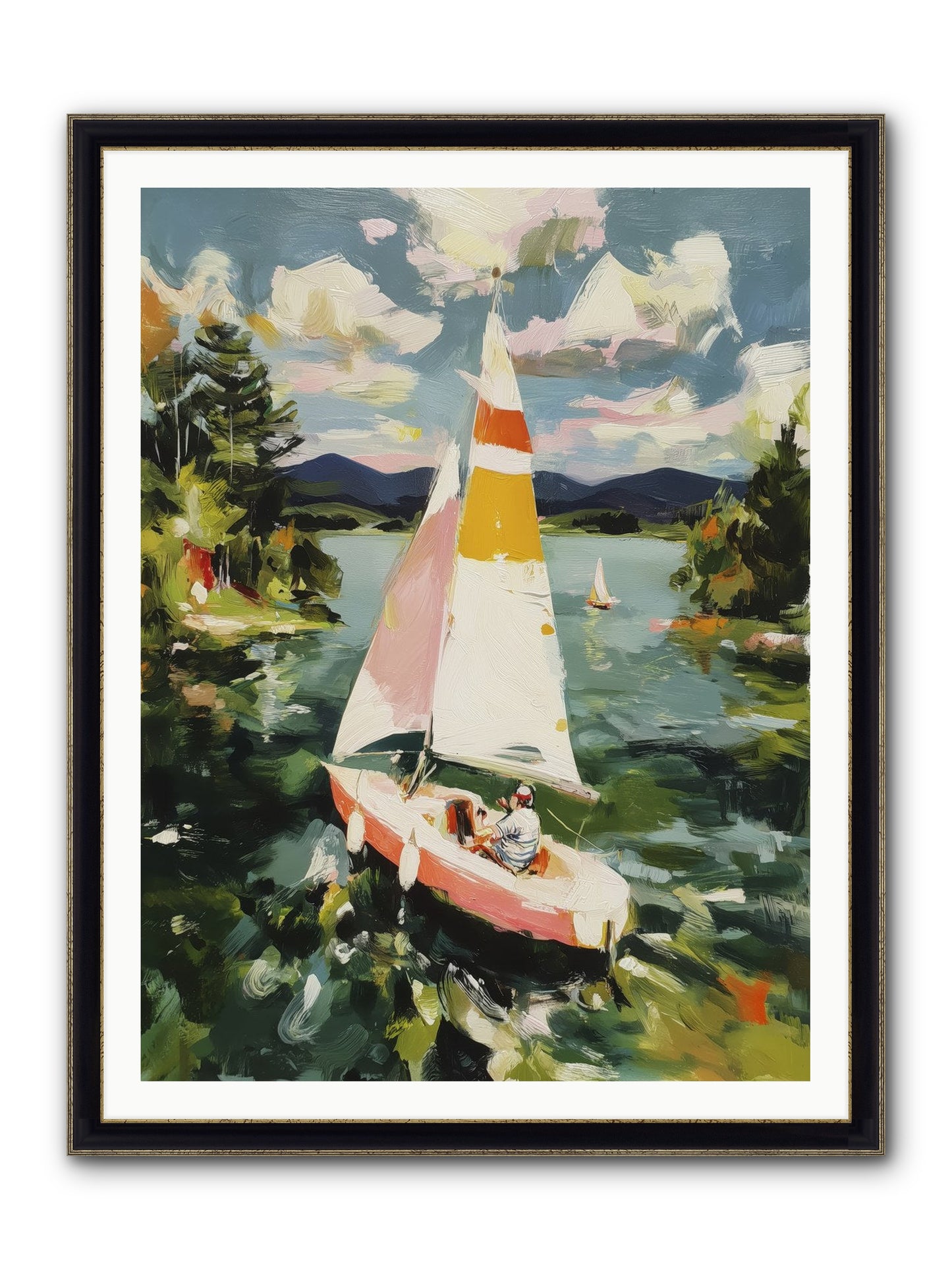 Lazy Day Visions Framed Print - Black & Gold 36x48