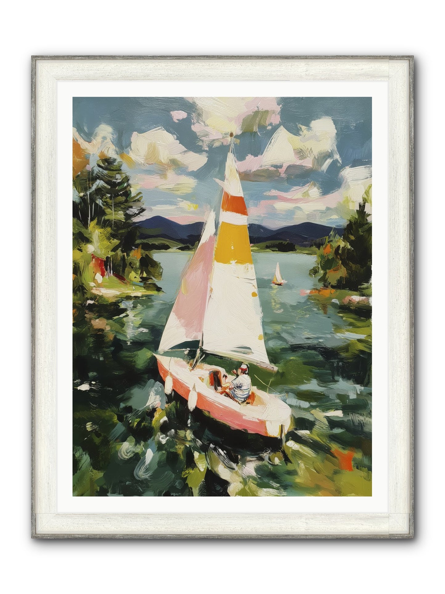 Lazy Day Visions Framed Print - Driftwood White 36x48
