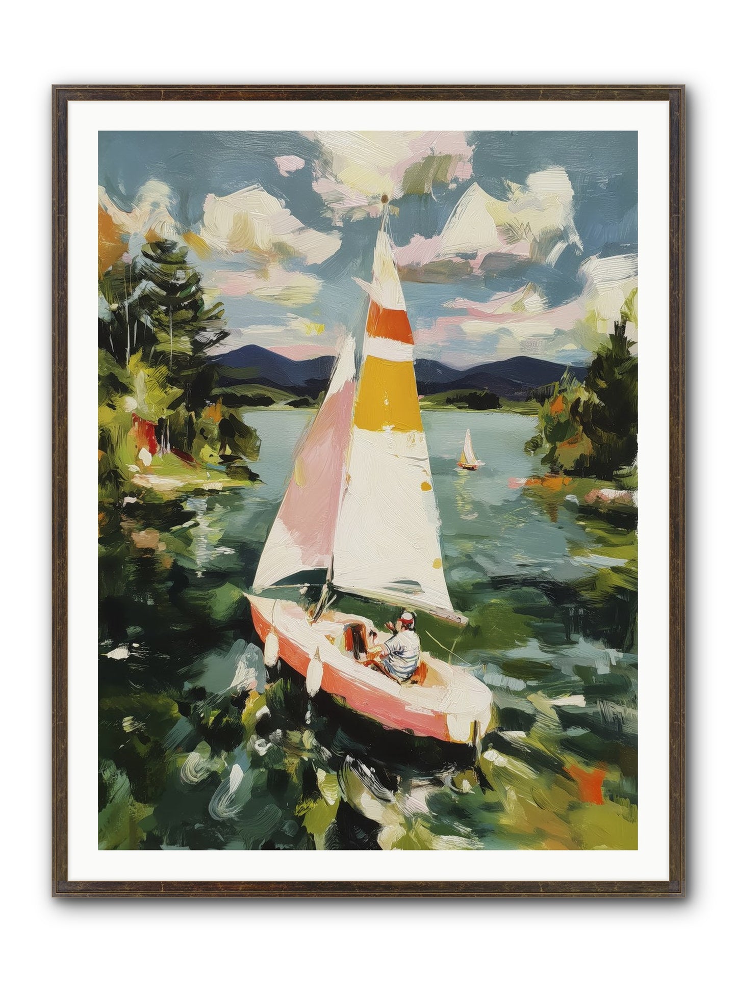 Lazy Day Visions Framed Print - Slimwoods Black/Gold 36x48