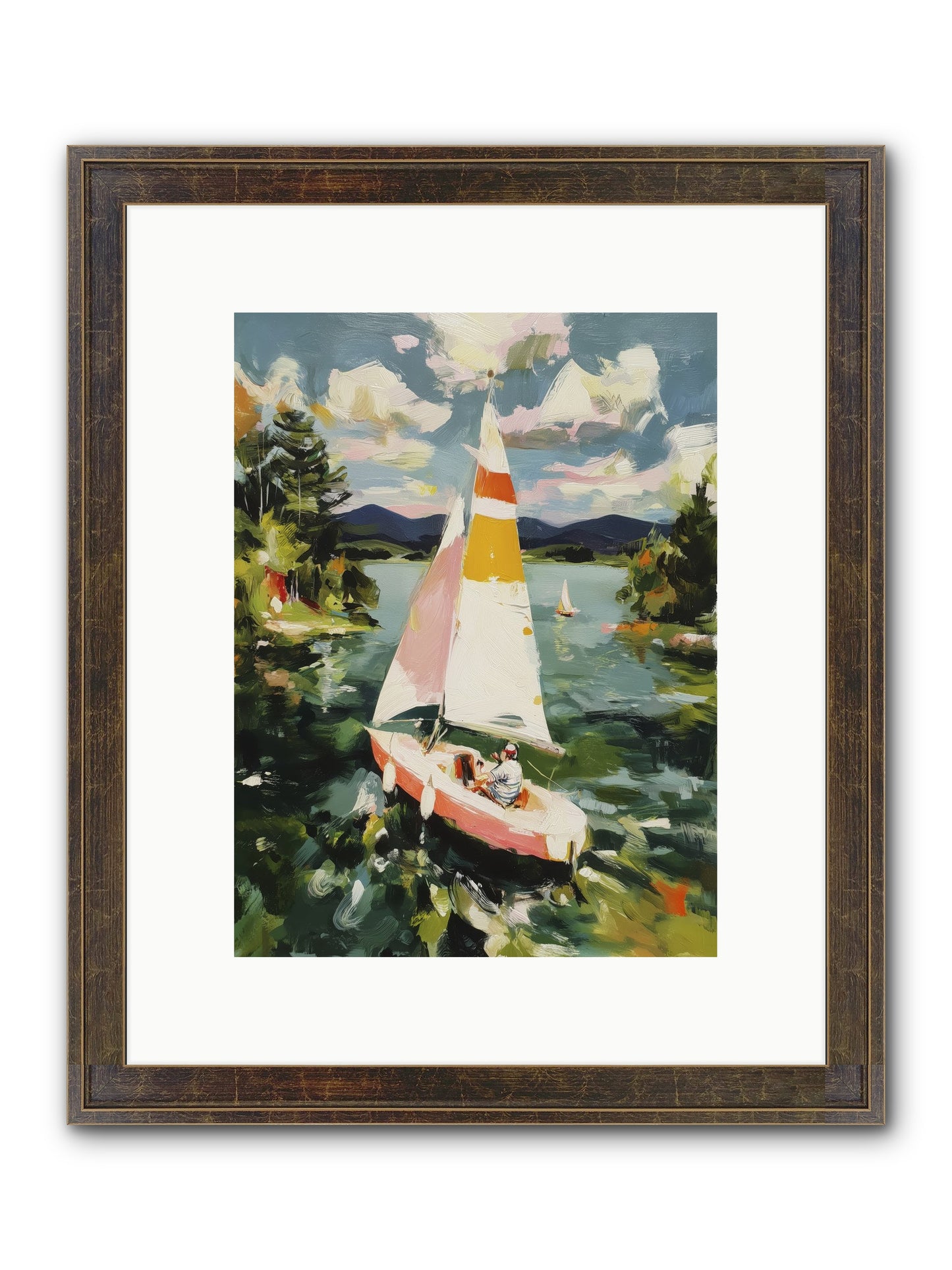 Lazy Day Visions Framed Print - Slimwoods Black/Gold 9x12
