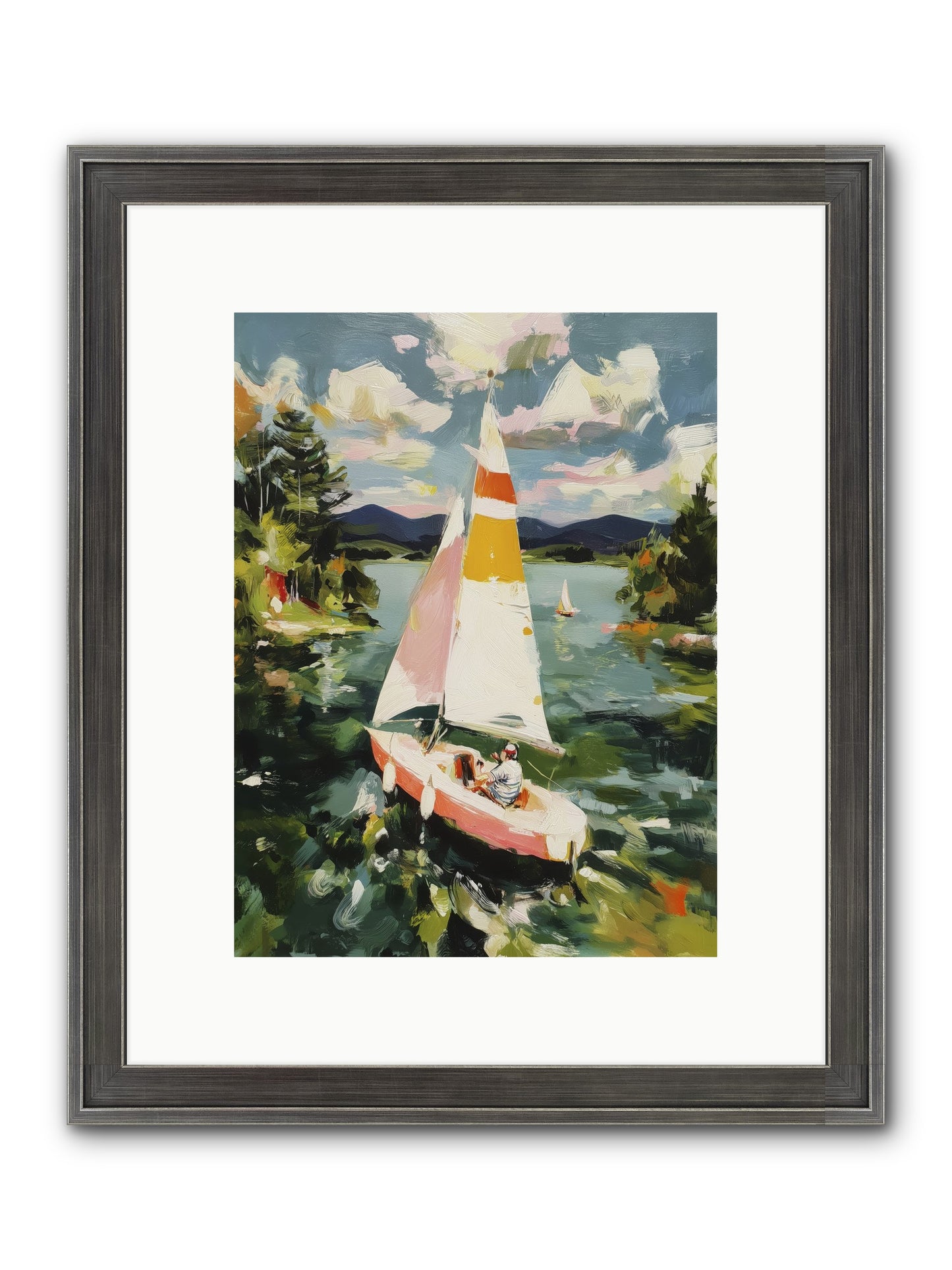 Lazy Day Visions Framed Print - Slimwoods Black/Silver 9x12