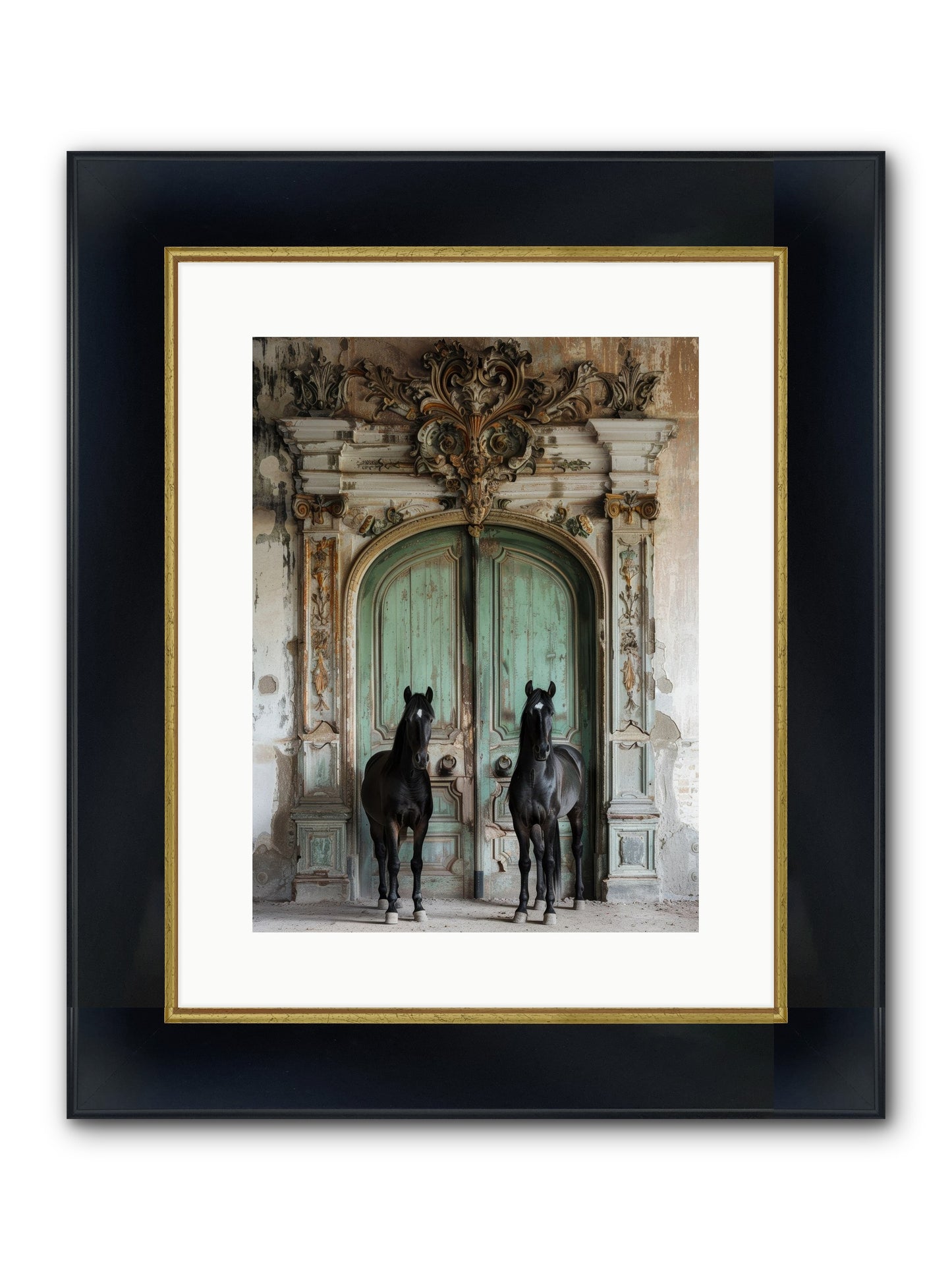 Legacy Lineage Framed Print - Wide Black w/Gold 12x16