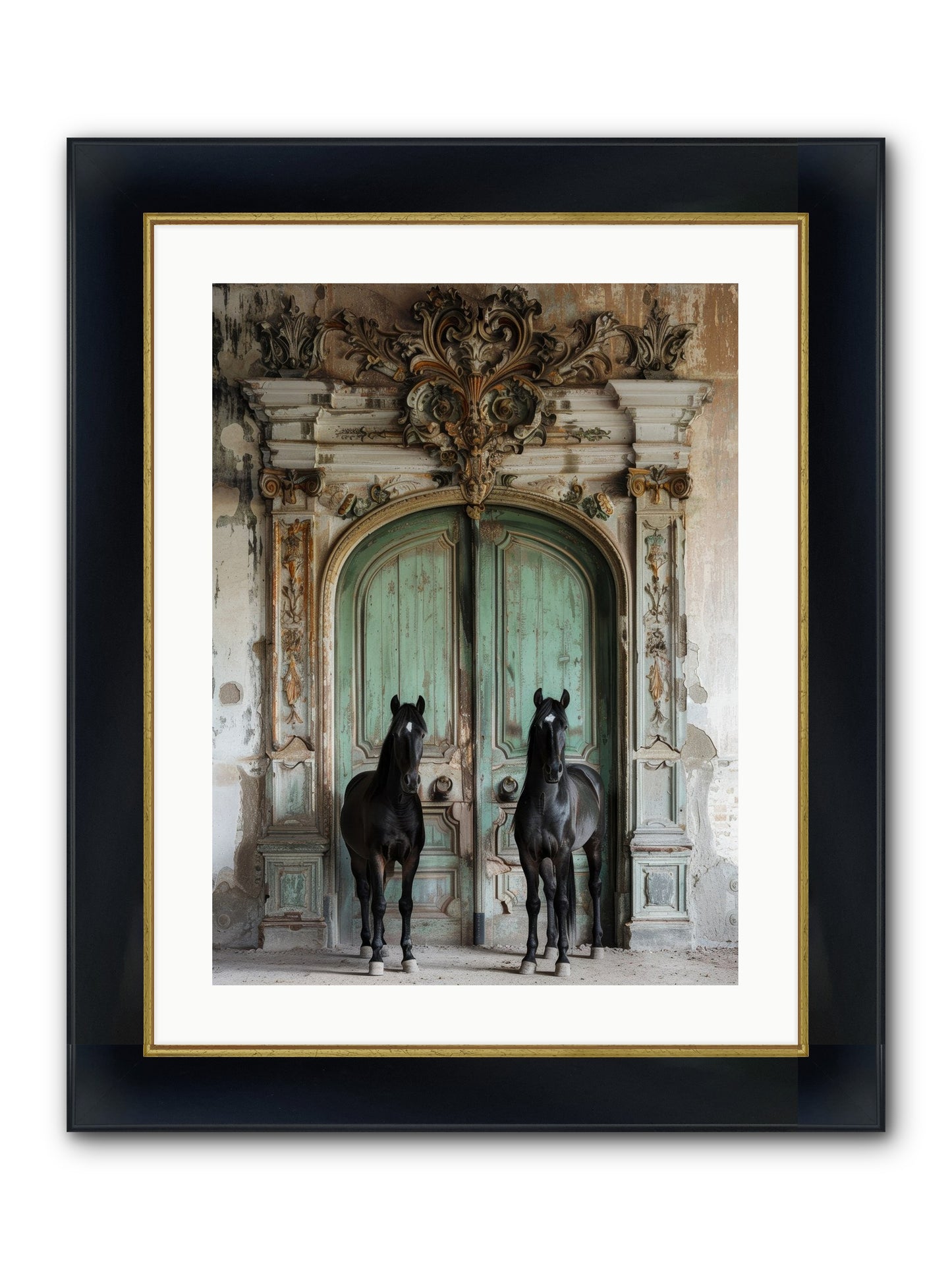 Legacy Lineage Framed Print - Wide Black w/Gold 18x24