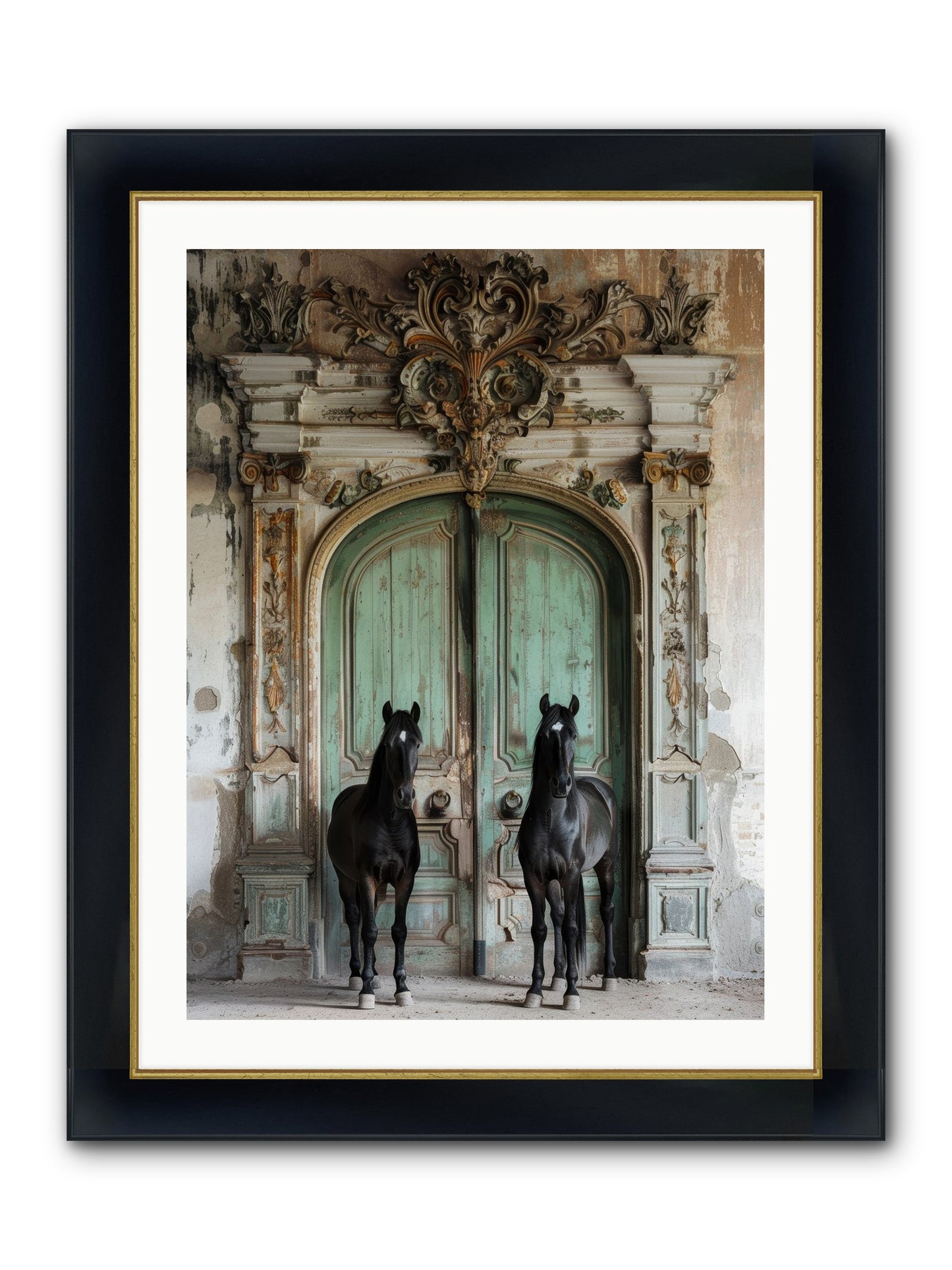 Legacy Lineage Framed Print - Wide Black w/Gold 24x32