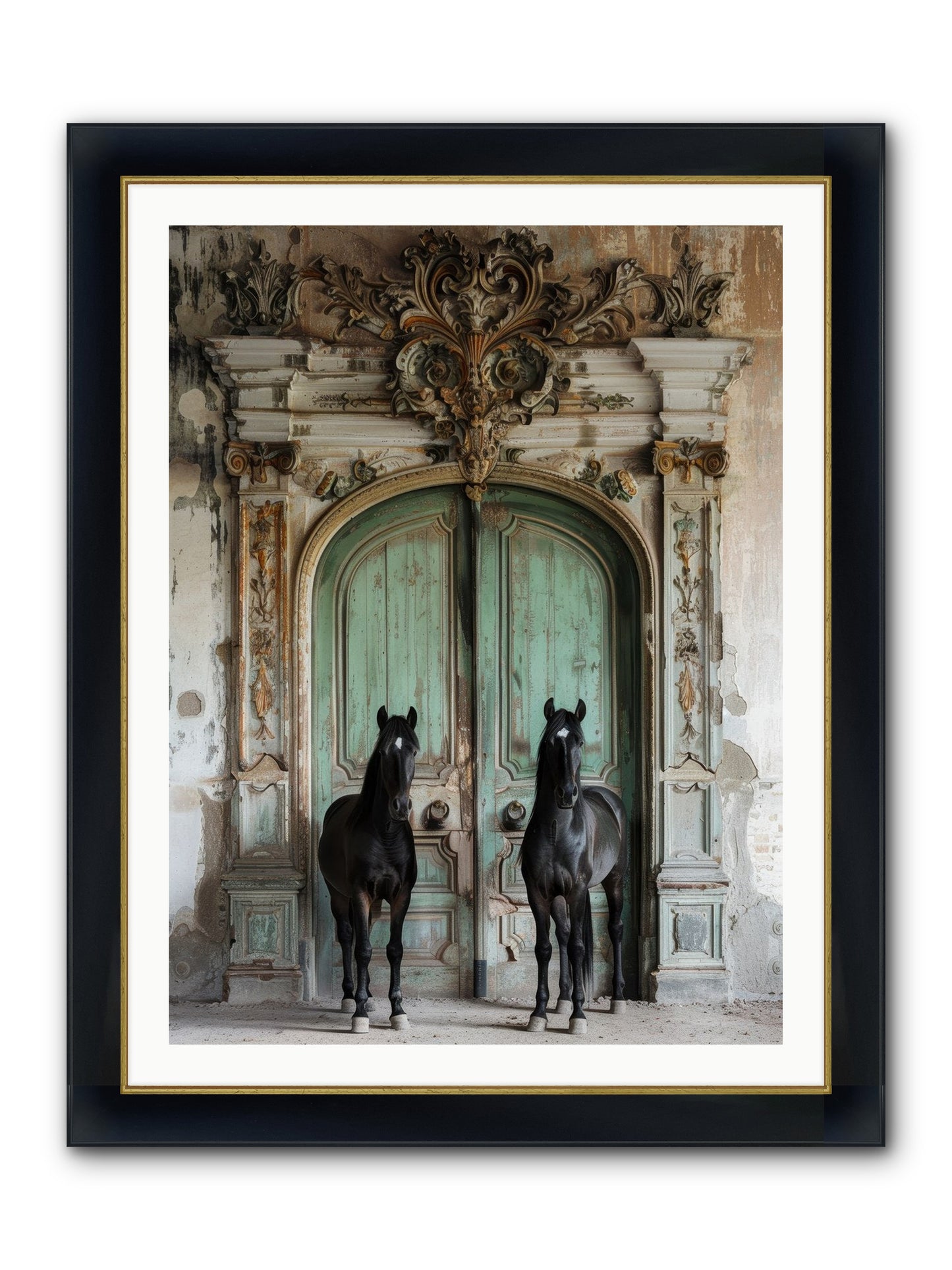 Legacy Lineage Framed Print - Wide Black w/Gold 30x40