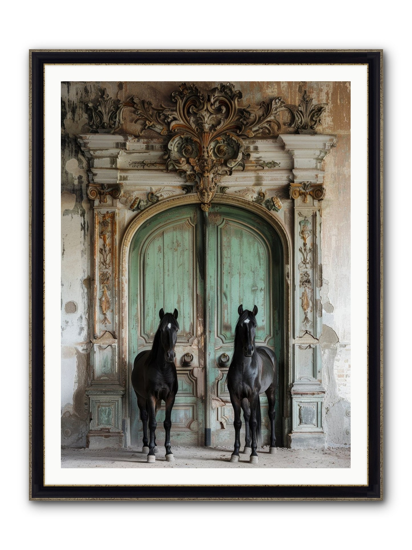 Legacy Lineage Framed Print - Black & Gold 36x48