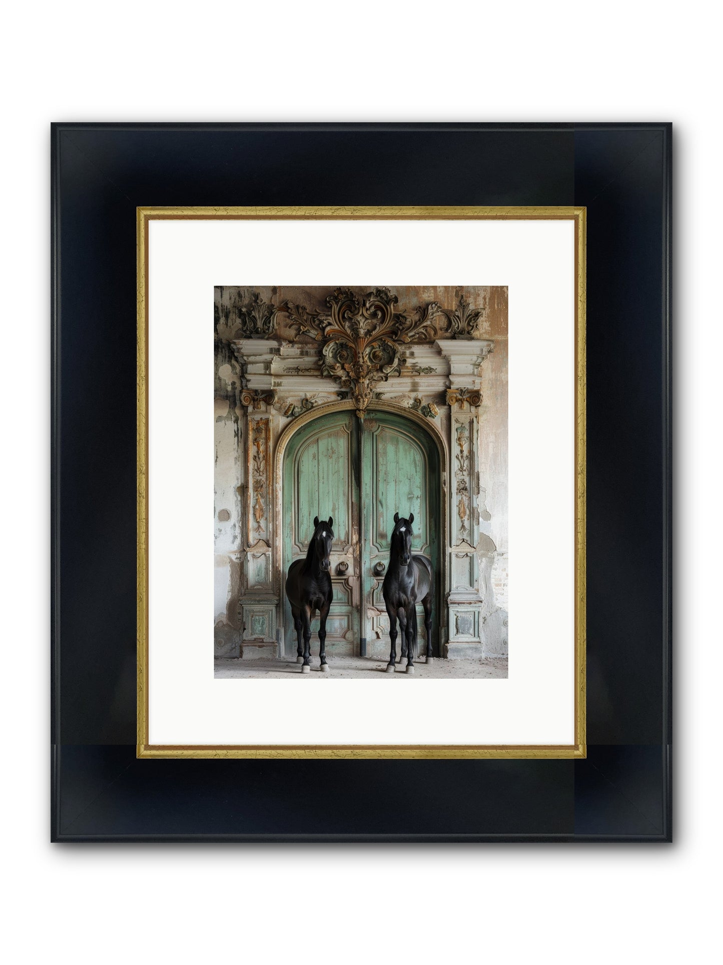 Legacy Lineage Framed Print - Wide Black w/Gold 9x12
