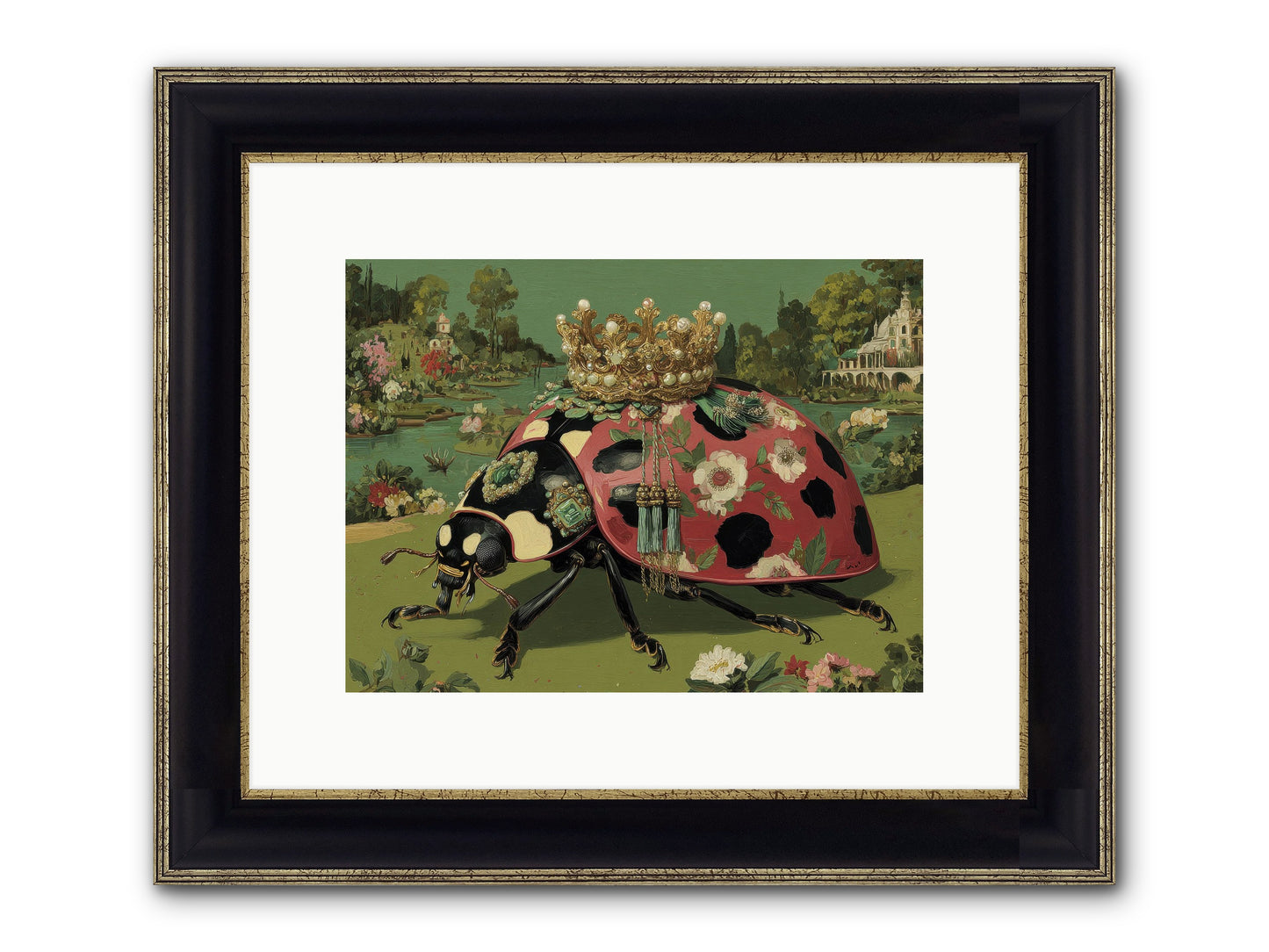 Leisure In Sunlit Haze Framed Print - Black & Gold 12x9