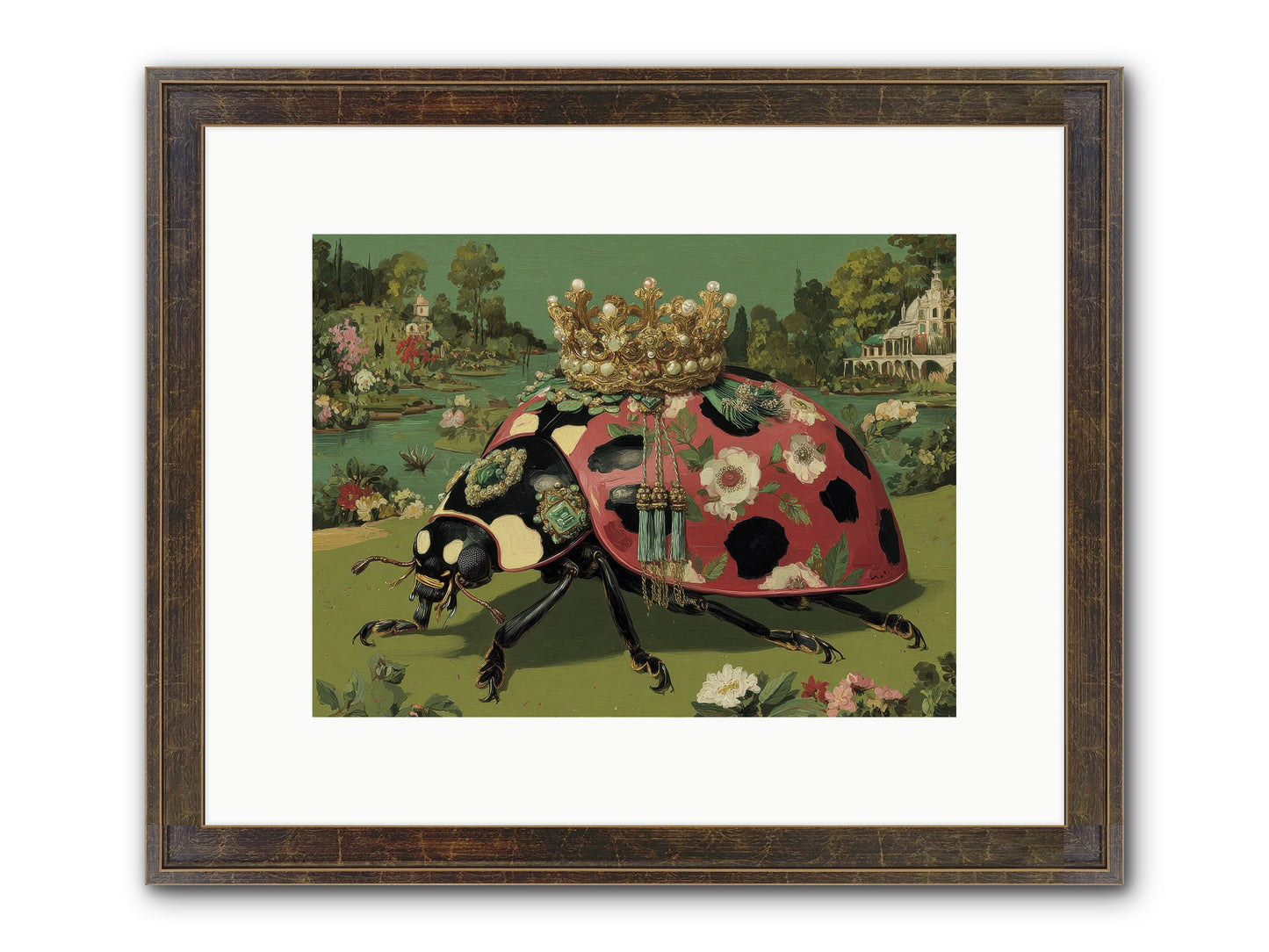 Leisure In Sunlit Haze Framed Print - Slimwoods Black/Gold 12x9