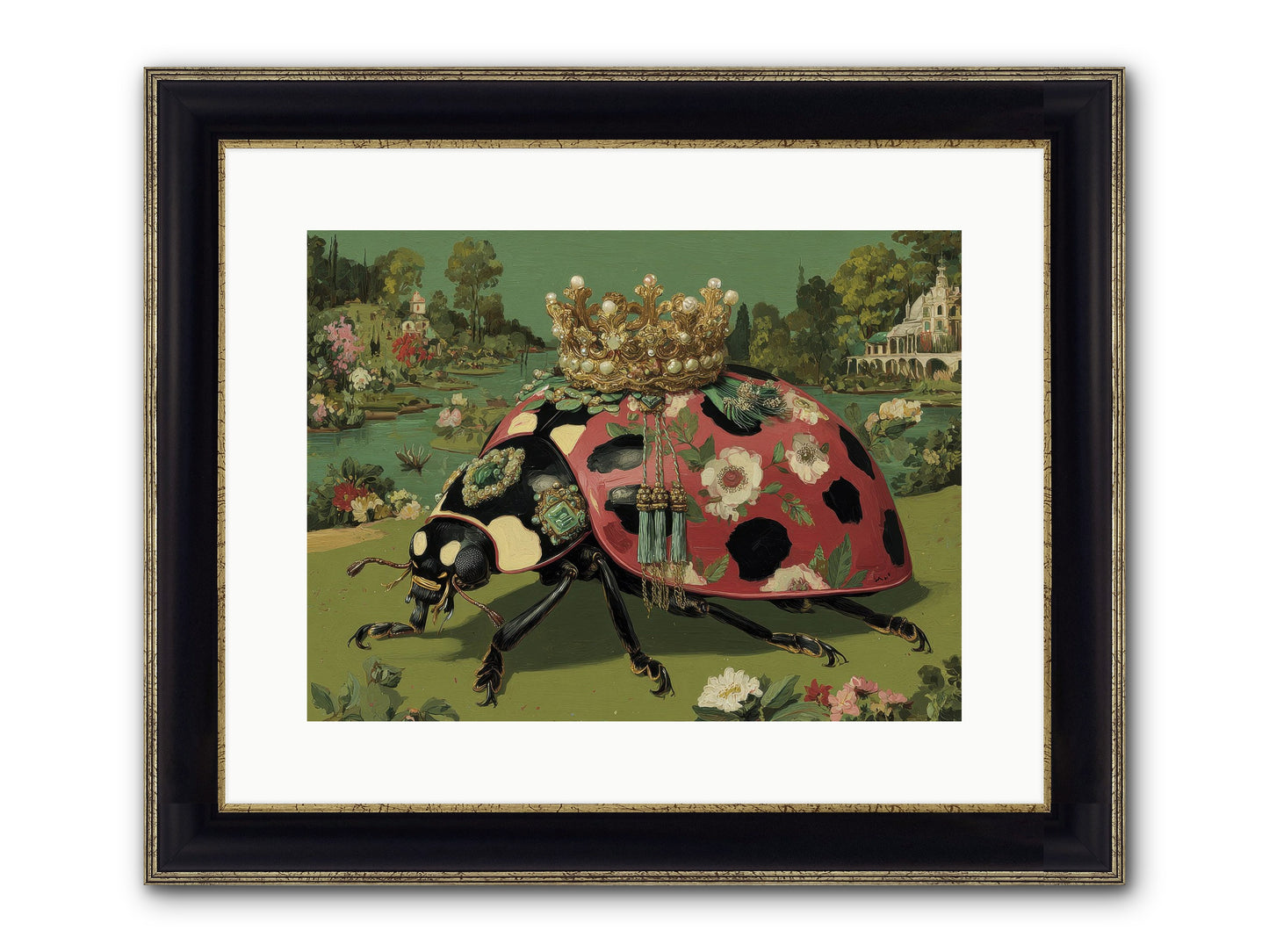 Leisure In Sunlit Haze Framed Print - Black & Gold 16x12