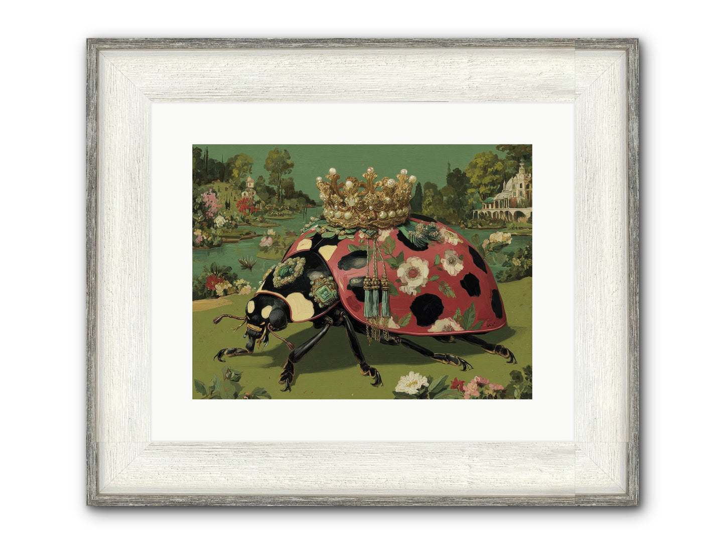 Leisure In Sunlit Haze Framed Print - Driftwood White 16x12