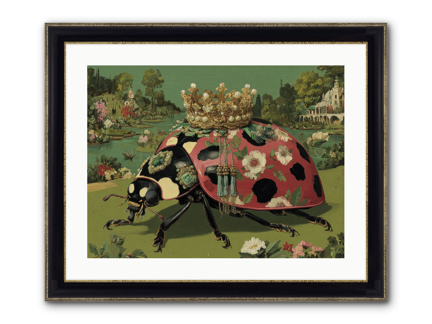 Leisure In Sunlit Haze Framed Print - Black & Gold 24x18