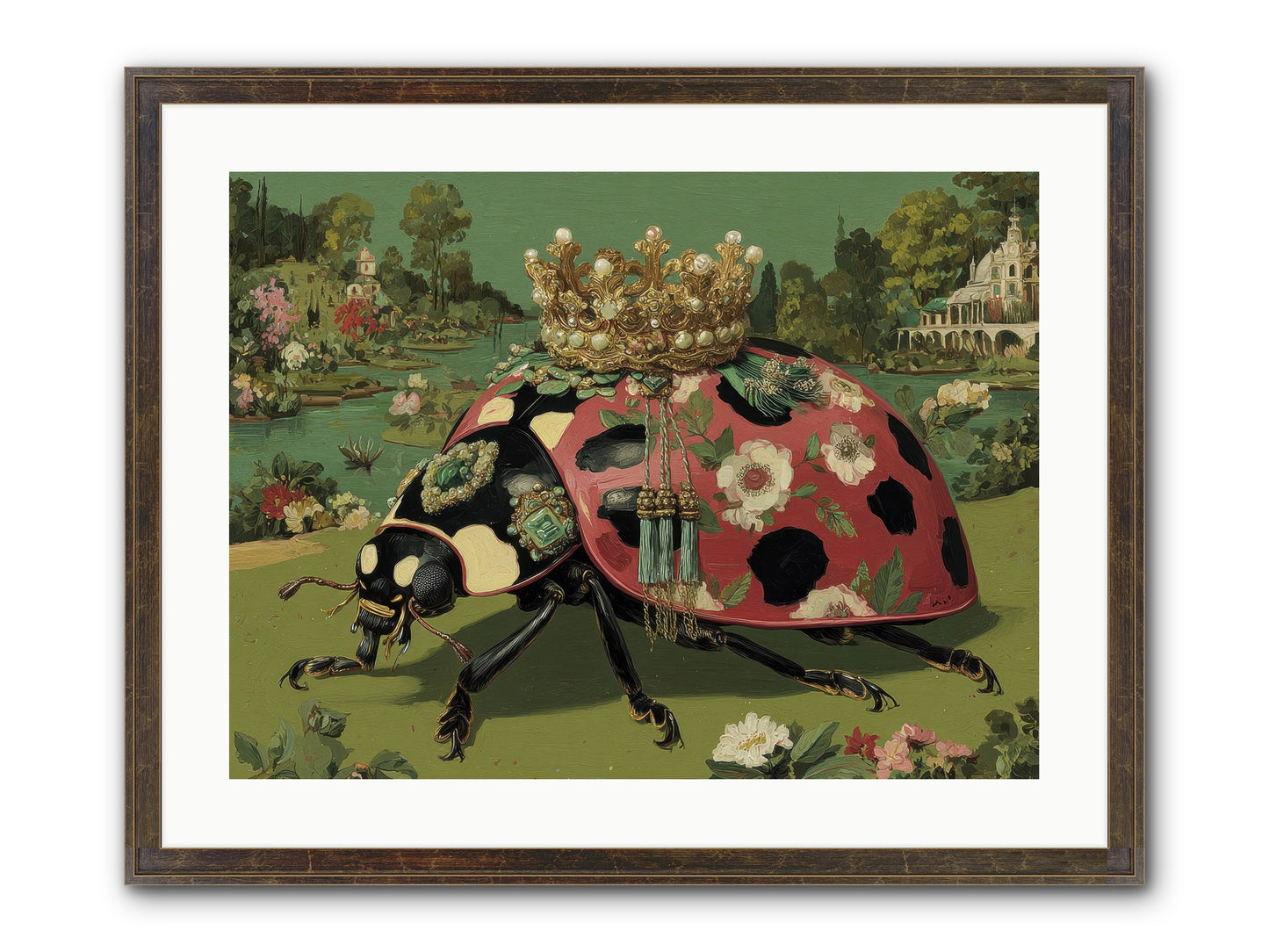 Leisure In Sunlit Haze Framed Print - Slimwoods Black/Gold 24x18