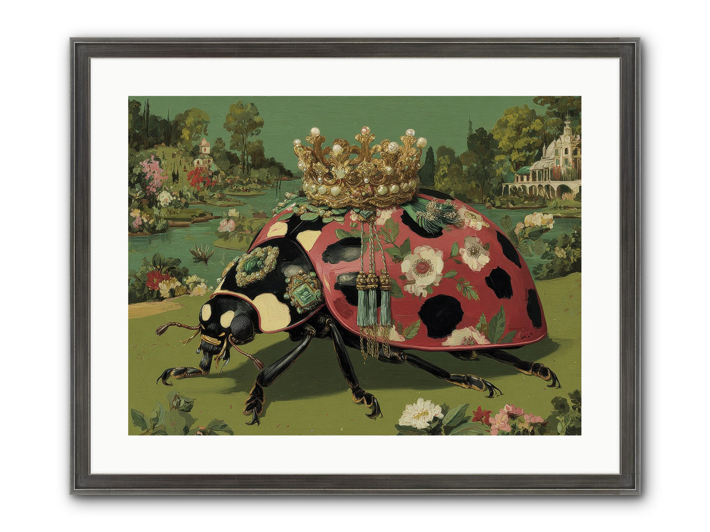 Leisure In Sunlit Haze Framed Print - Slimwoods Black/Silver 24x18