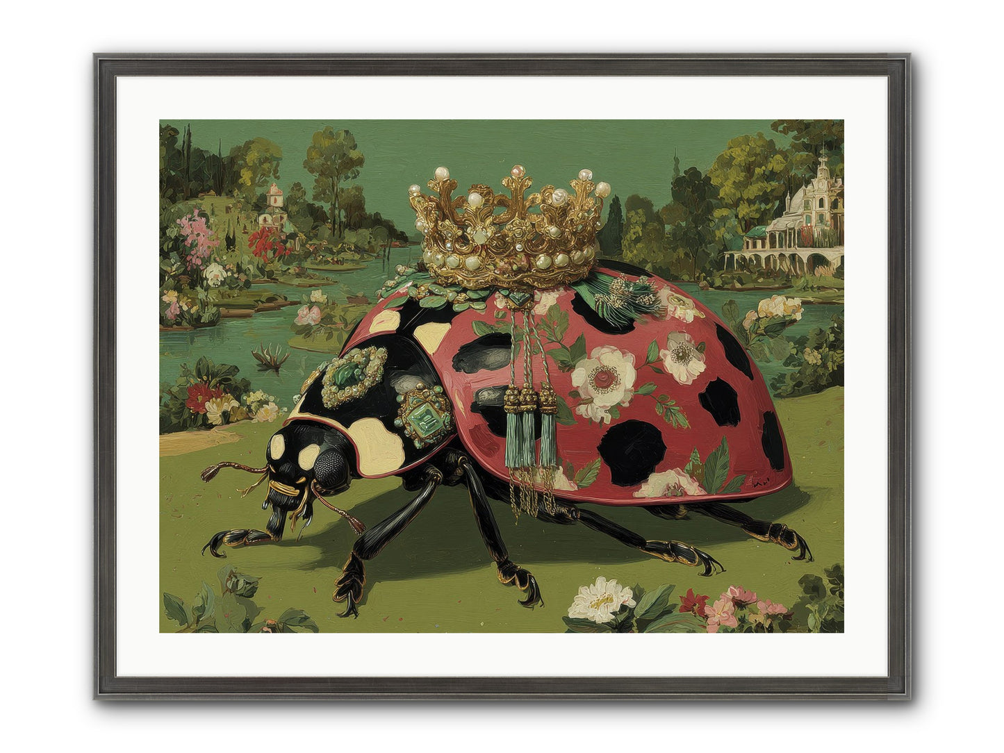 Leisure In Sunlit Haze Framed Print - Slimwoods Black/Silver 32x24