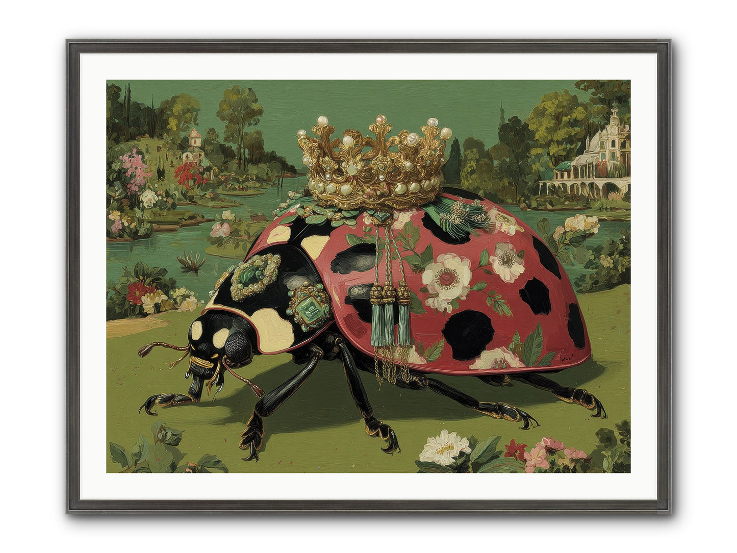 Leisure In Sunlit Haze Framed Print - Slimwoods Black/Silver 40x30