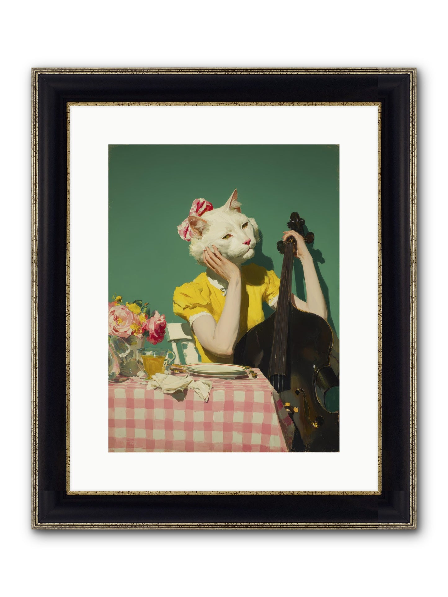 Lemon Debutante Framed Print - Black & Gold 12x16