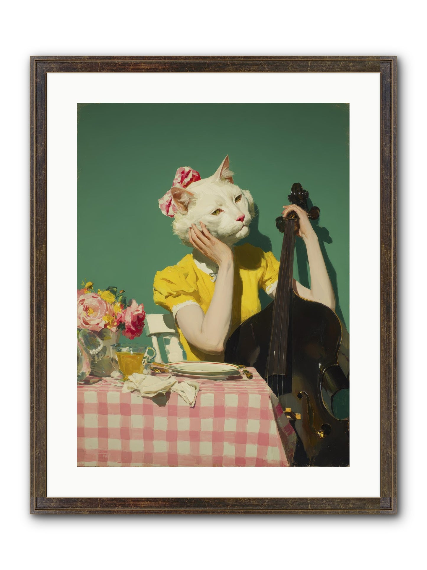 Lemon Debutante Framed Print - Slimwoods Black/Gold 18x24