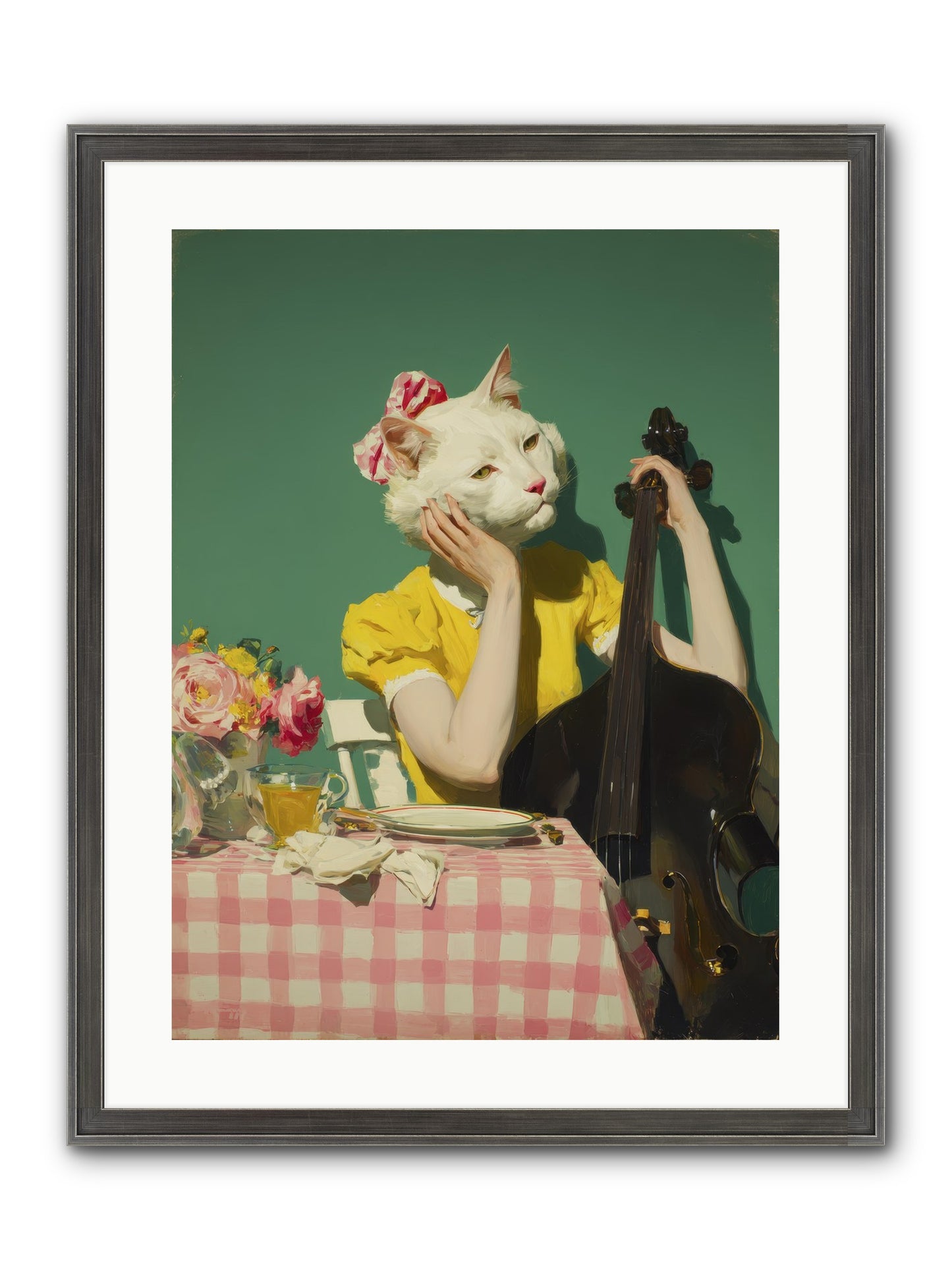 Lemon Debutante Framed Print - Slimwoods Black/Silver 18x24
