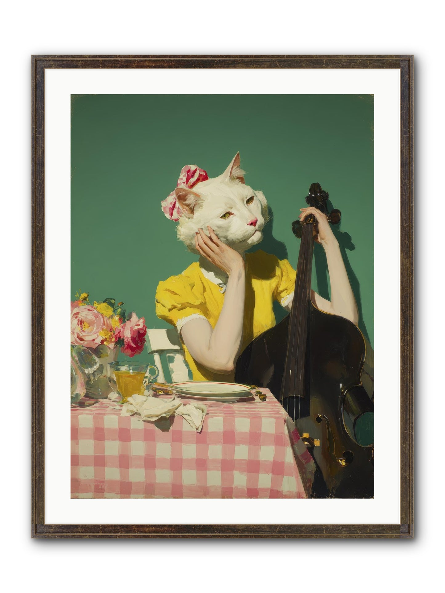 Lemon Debutante Framed Print - Slimwoods Black/Gold 24x32