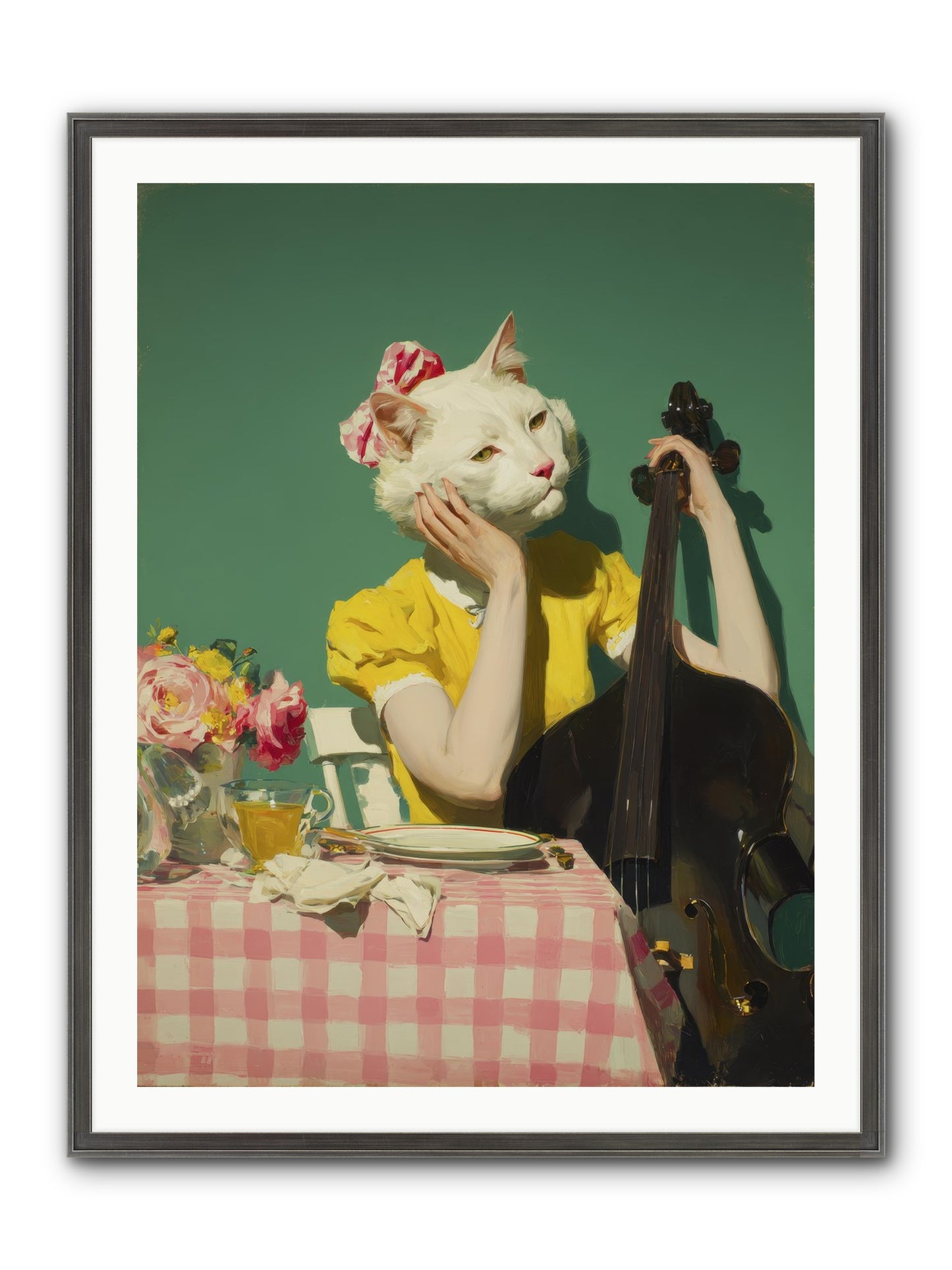 Lemon Debutante Framed Print - Slimwoods Black/Silver 30x40