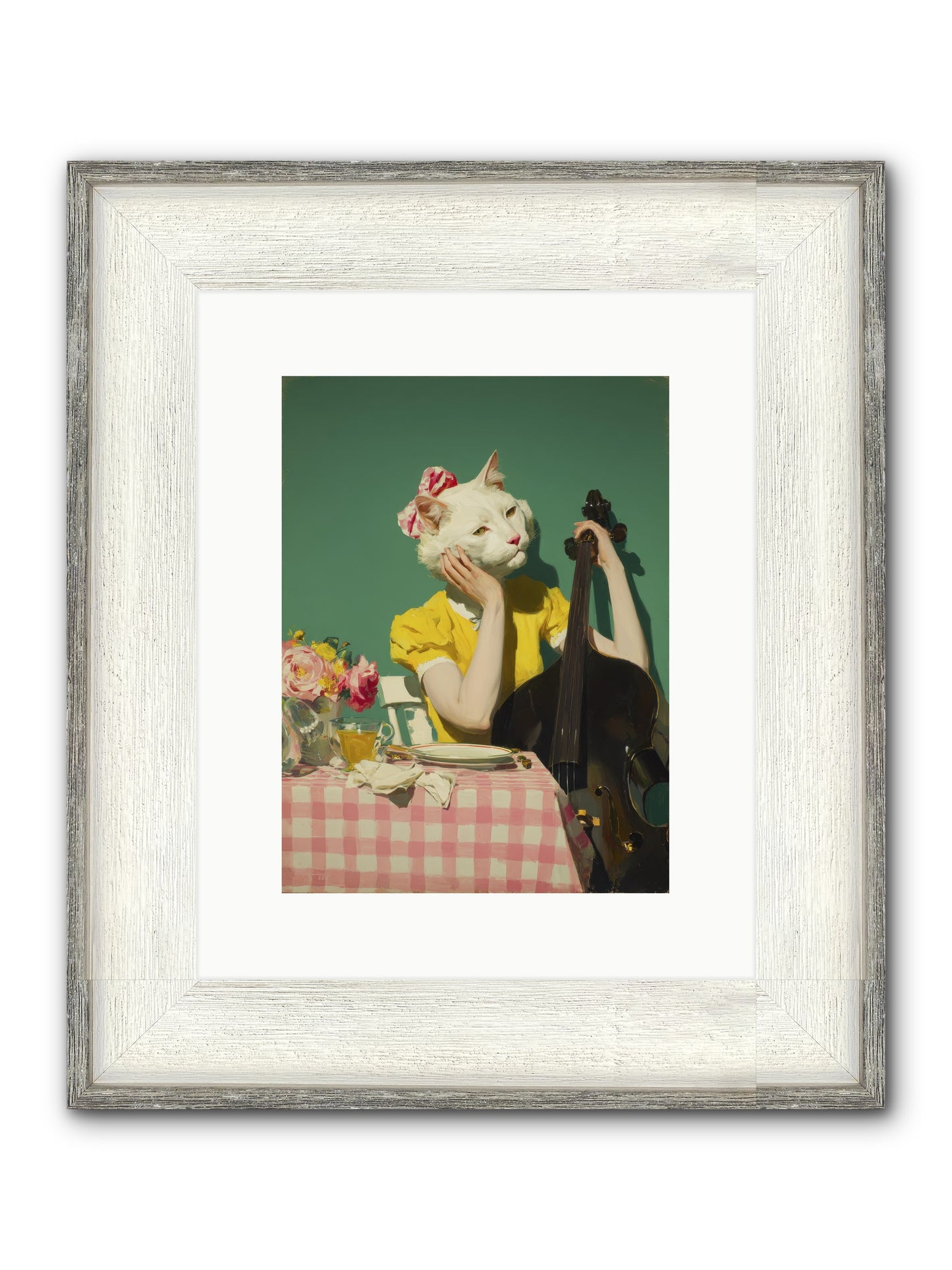 Lemon Debutante Framed Print - Driftwood White 9x12