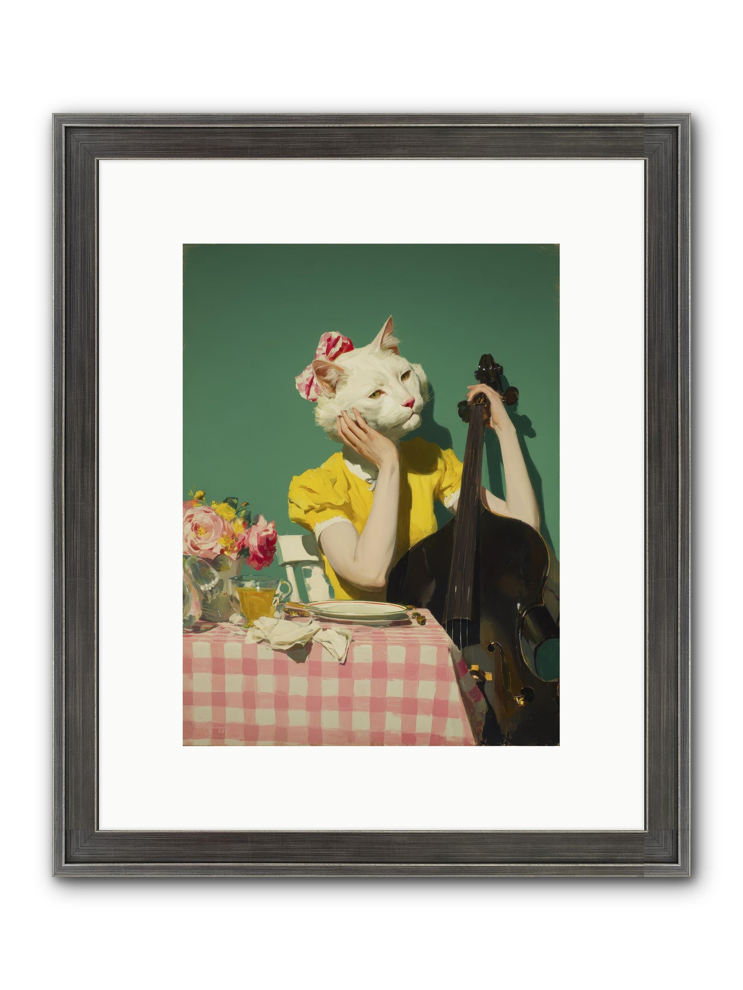 Lemon Debutante Framed Print - Slimwoods Black/Silver 9x12