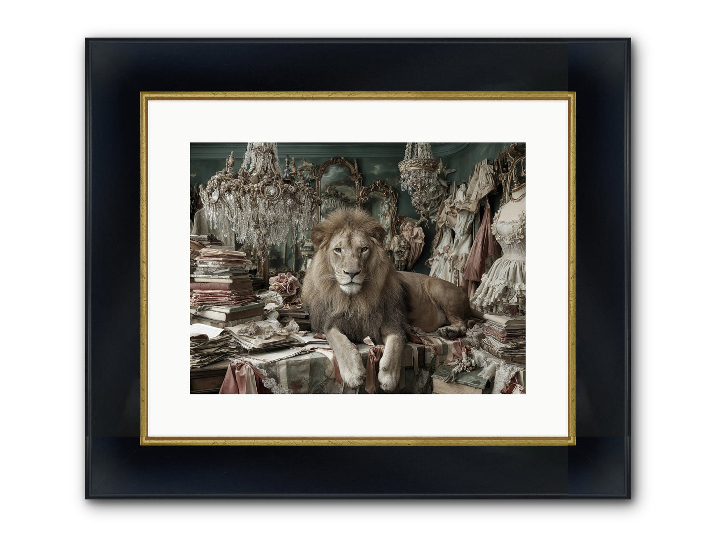 Lemonvale Afternoon Framed Print - Wide Black w/Gold 16x12