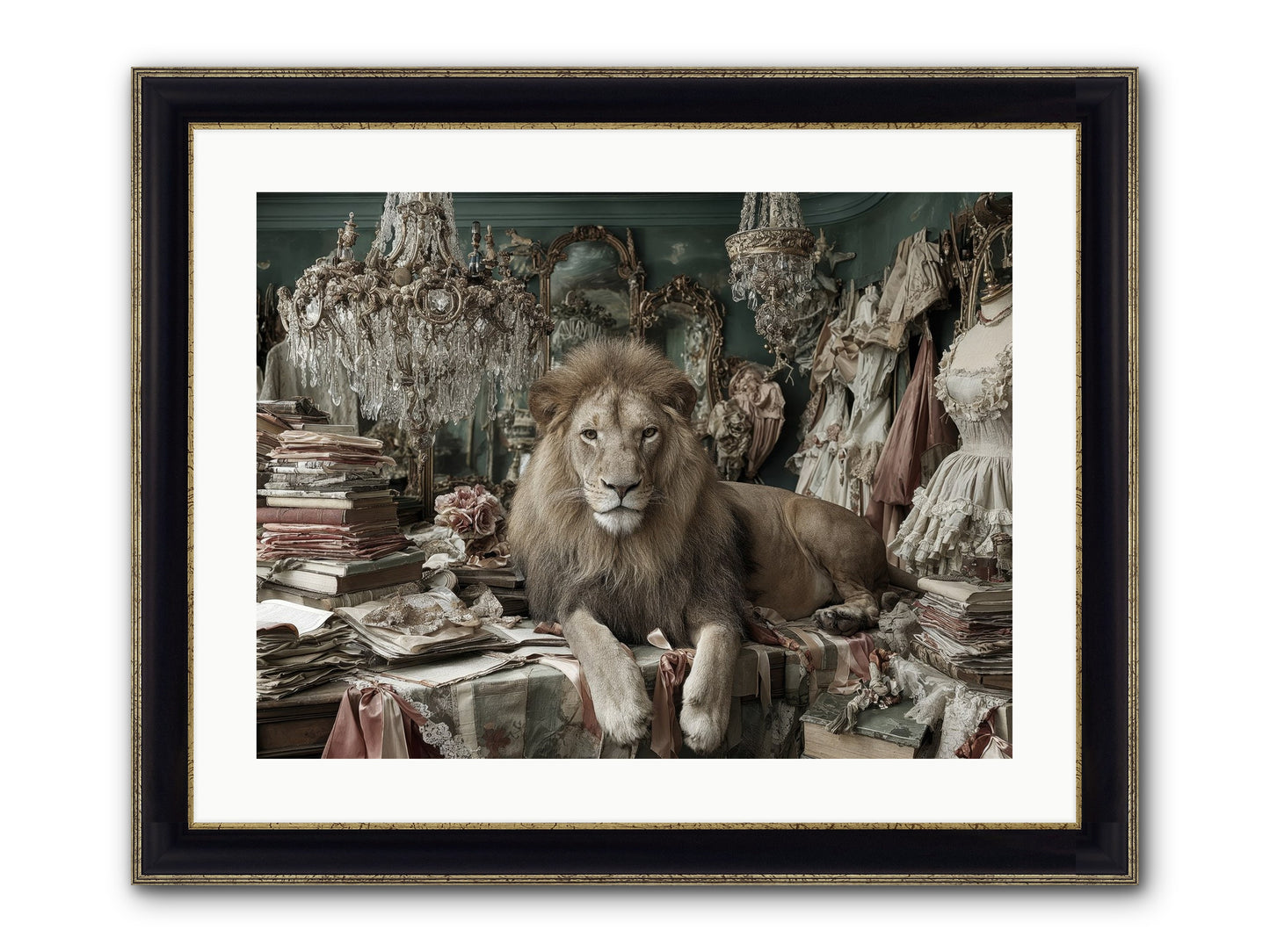 Lemonvale Afternoon Framed Print - Black & Gold 24x18