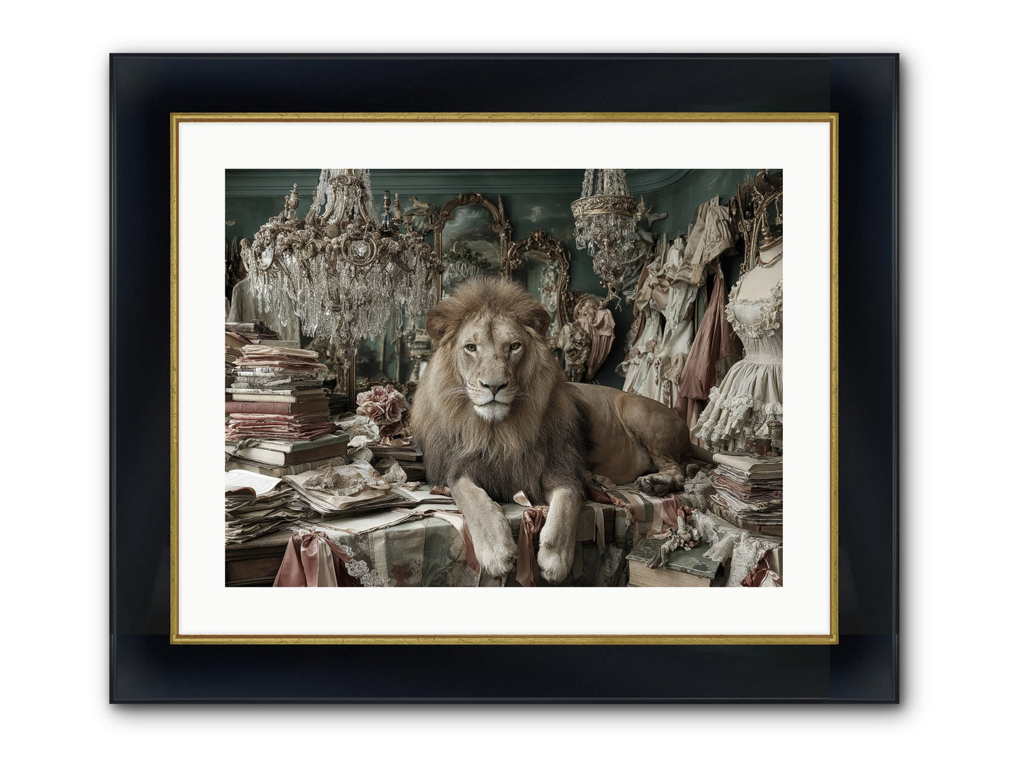 Lemonvale Afternoon Framed Print - Wide Black w/Gold 24x18