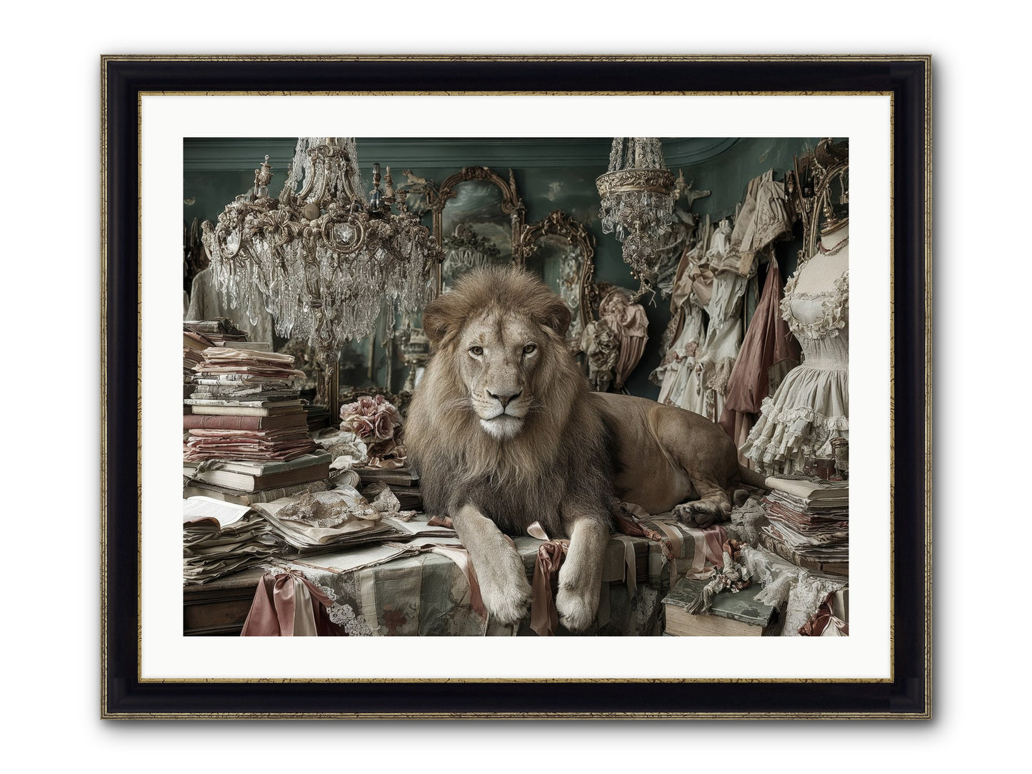Lemonvale Afternoon Framed Print - Black & Gold 32x24